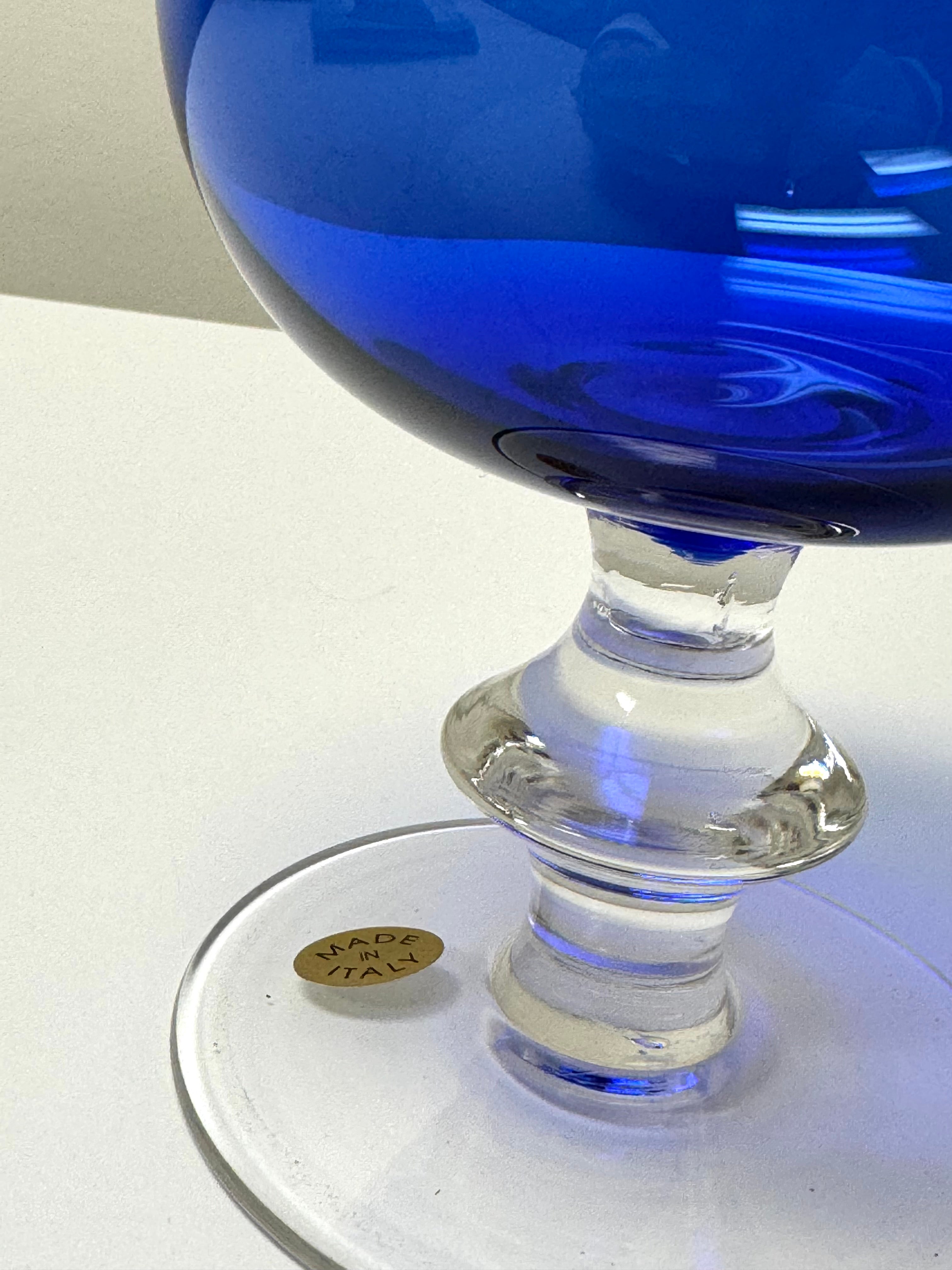 Cobalt Blue Stemmed 4-3/4" Bowl