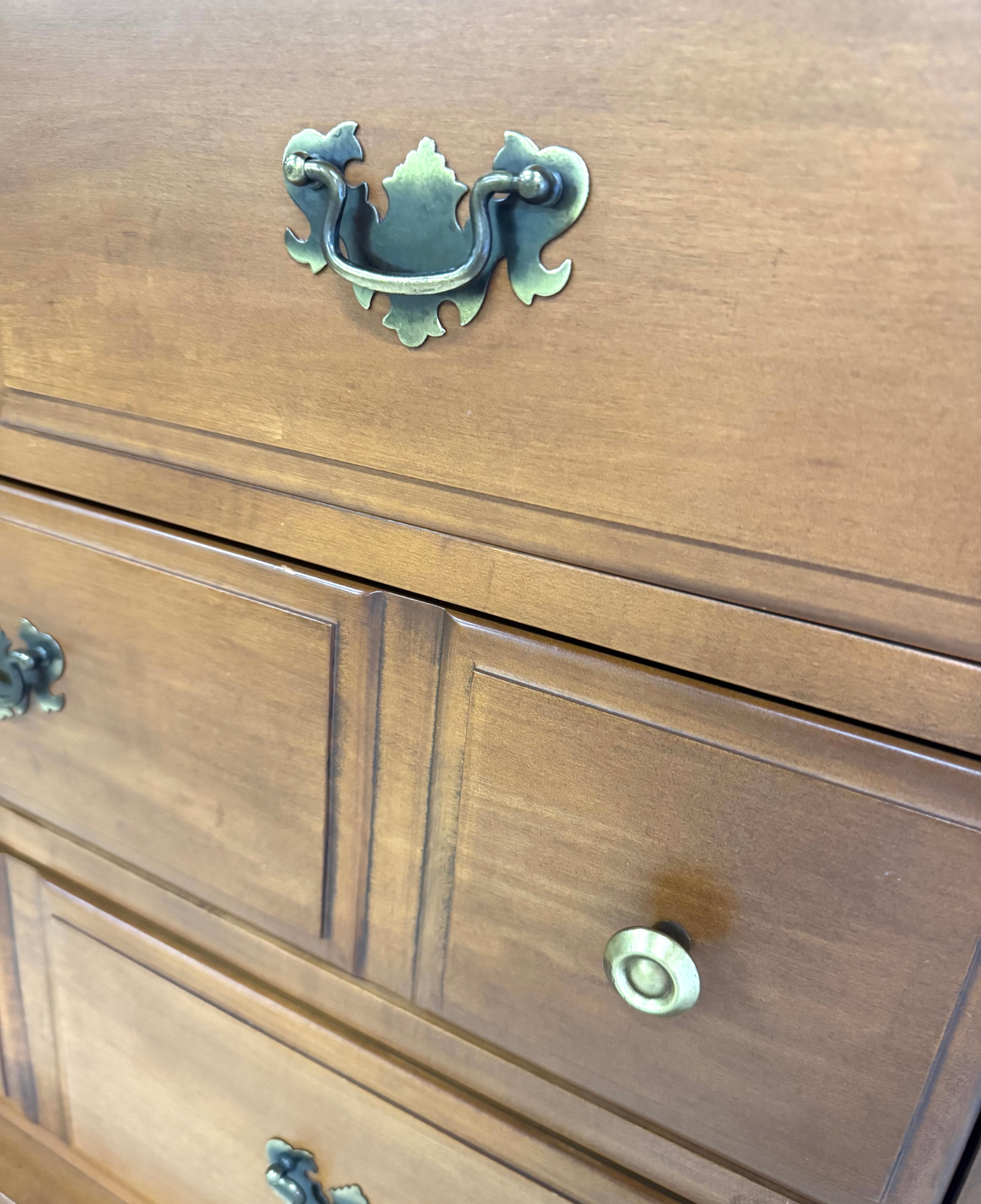 KNECHTEL 'Haddon Hall' Maple Highboy Dresser