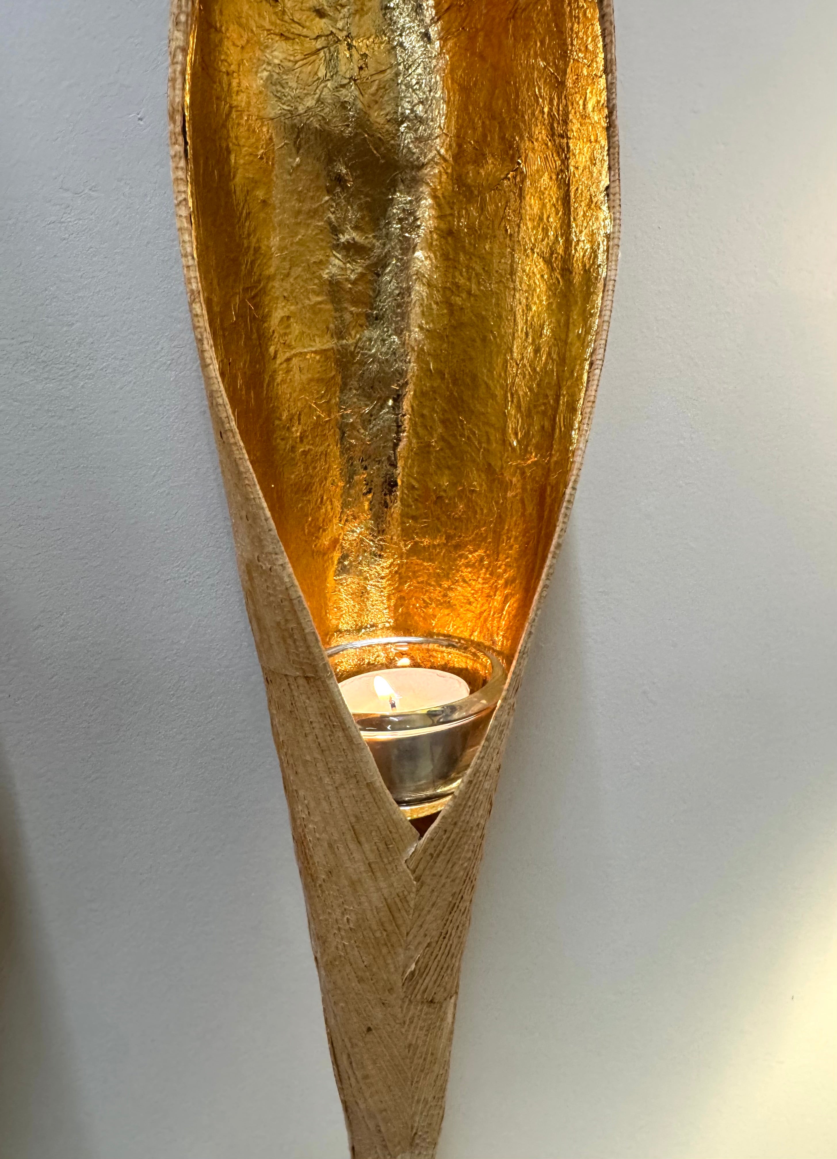 Banana Leaf Wall-mount Votive Holders Set of 2