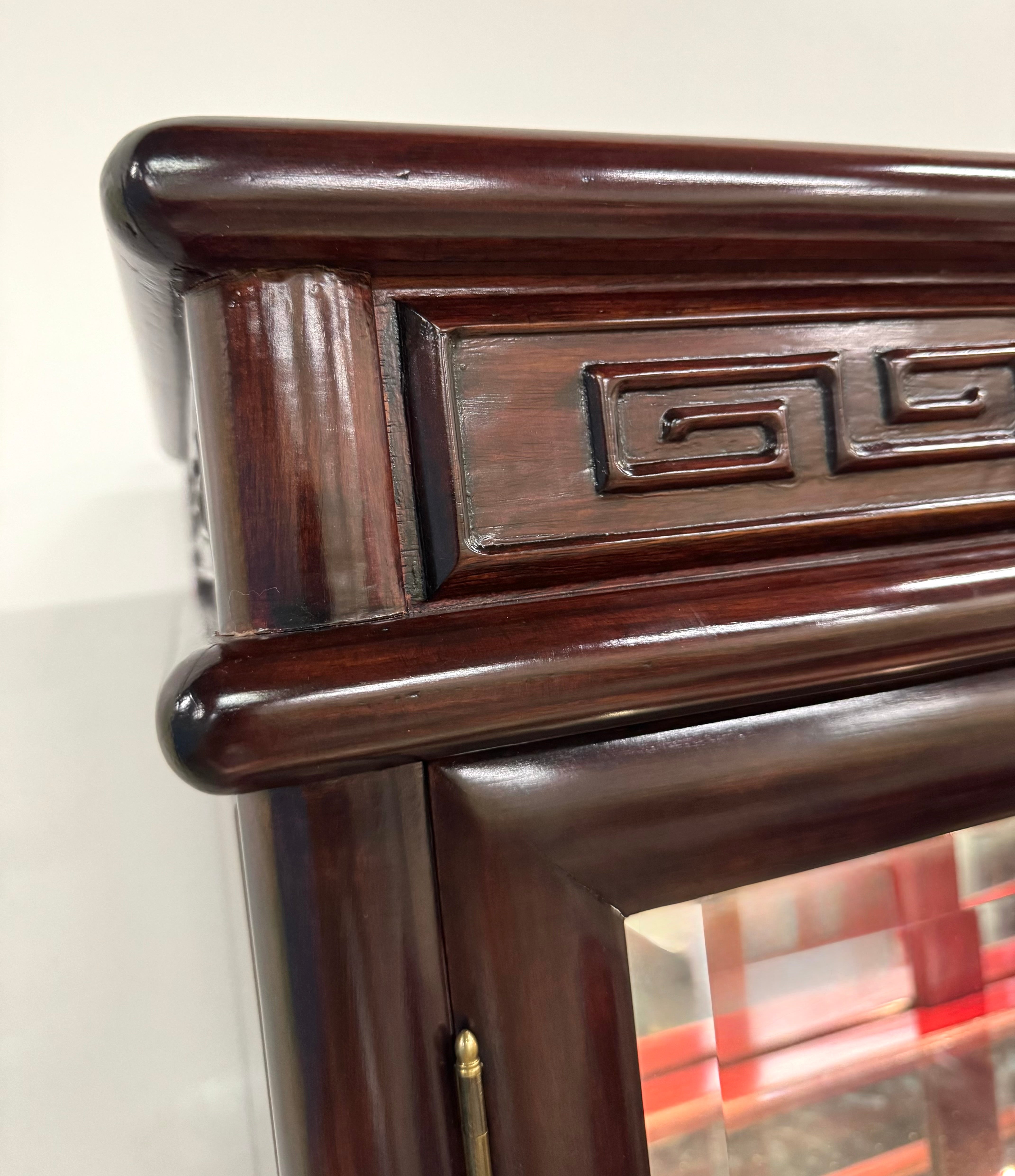 Asian Inspired Rosewood Sideboard with Hutch