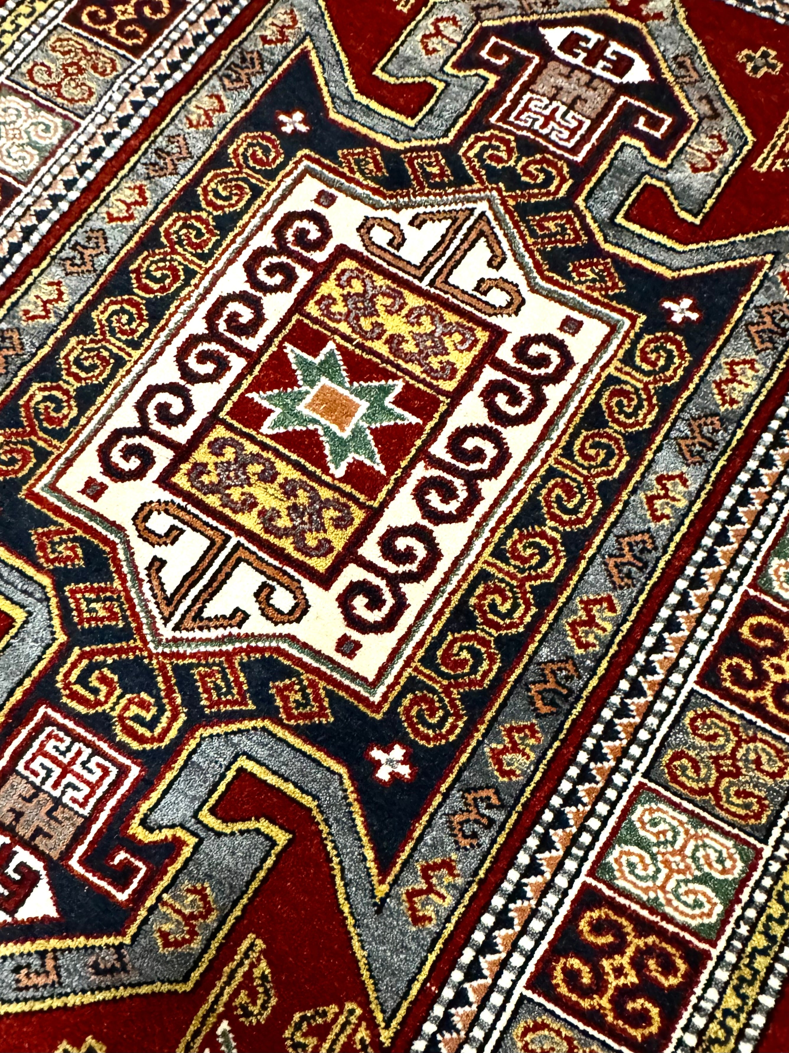 Deep Red Sewan Kazak 58" x 79" Rug
