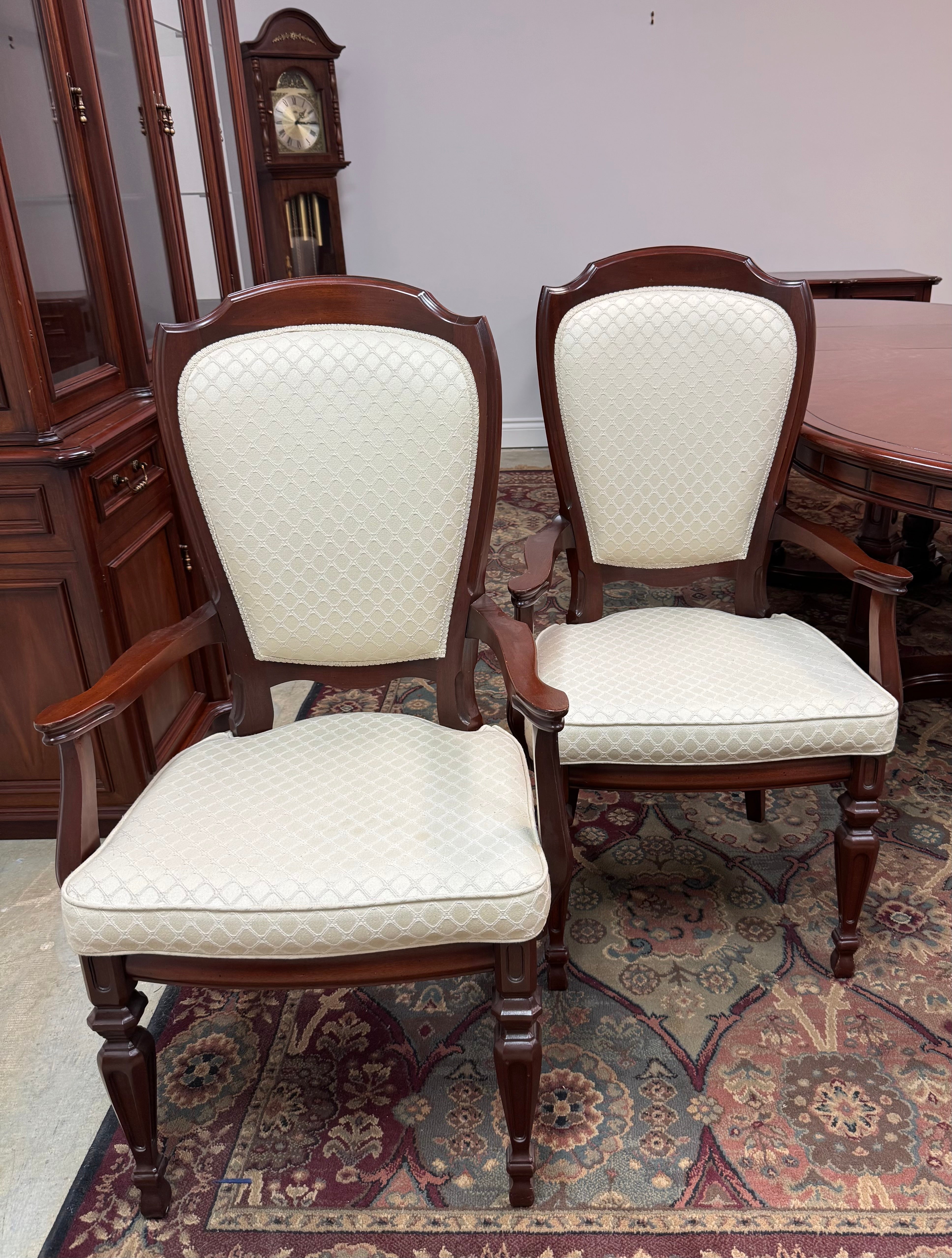 Mahogany Dining Arm Chairs Set of 2