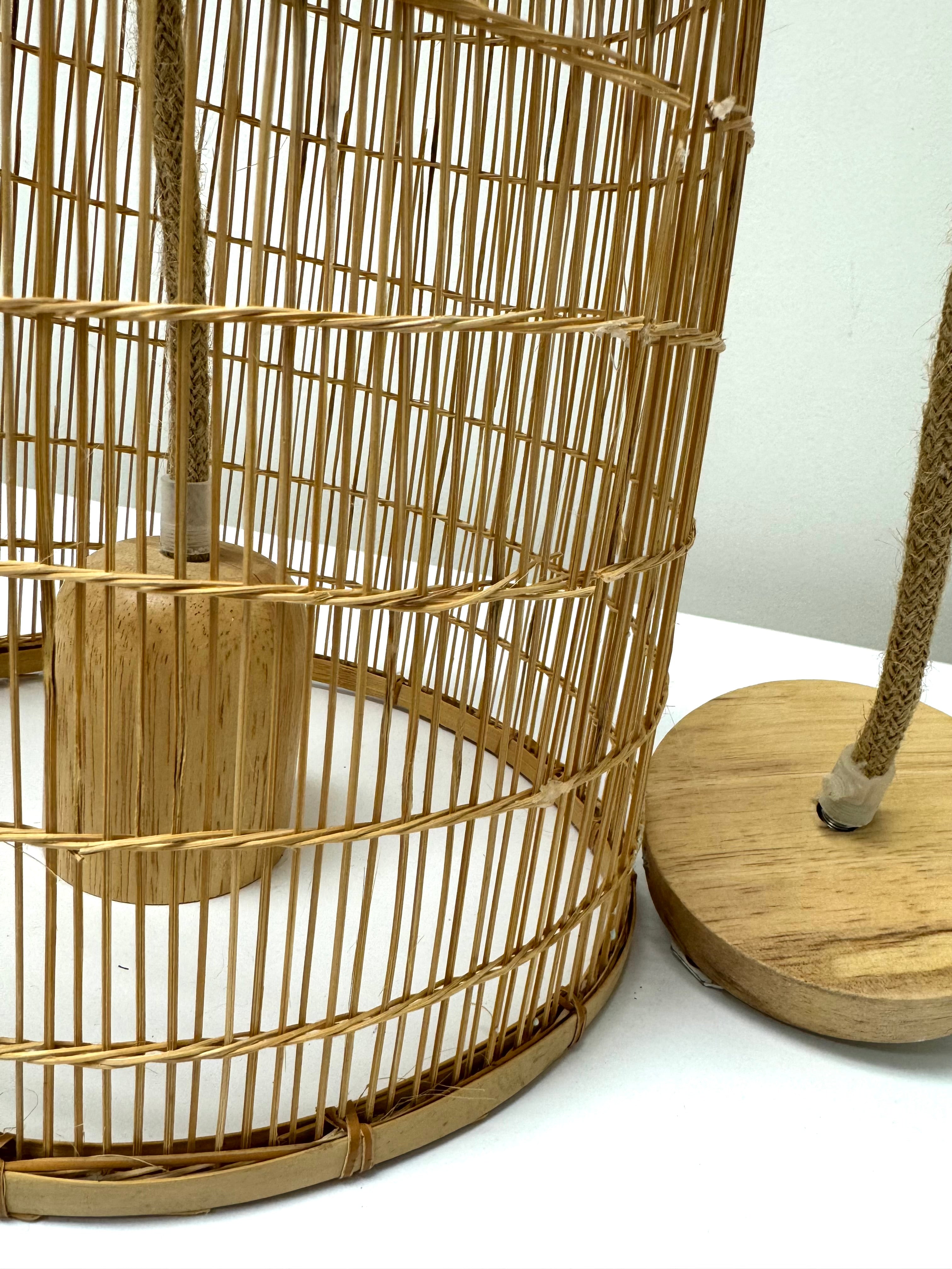 Boho Woven Basket Pendant Light