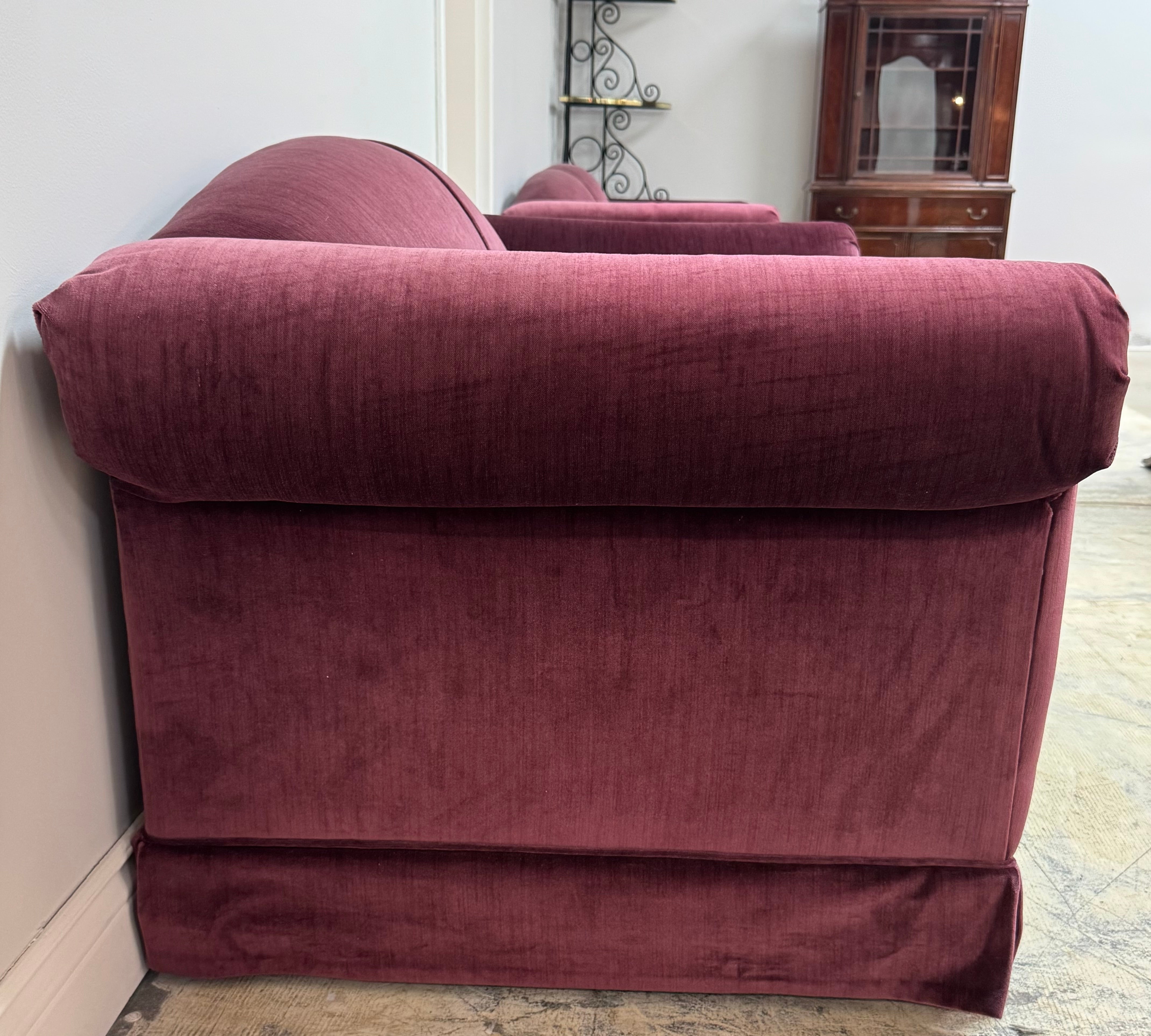 KROEHLER Rich Plum Velvet 66" Loveseat