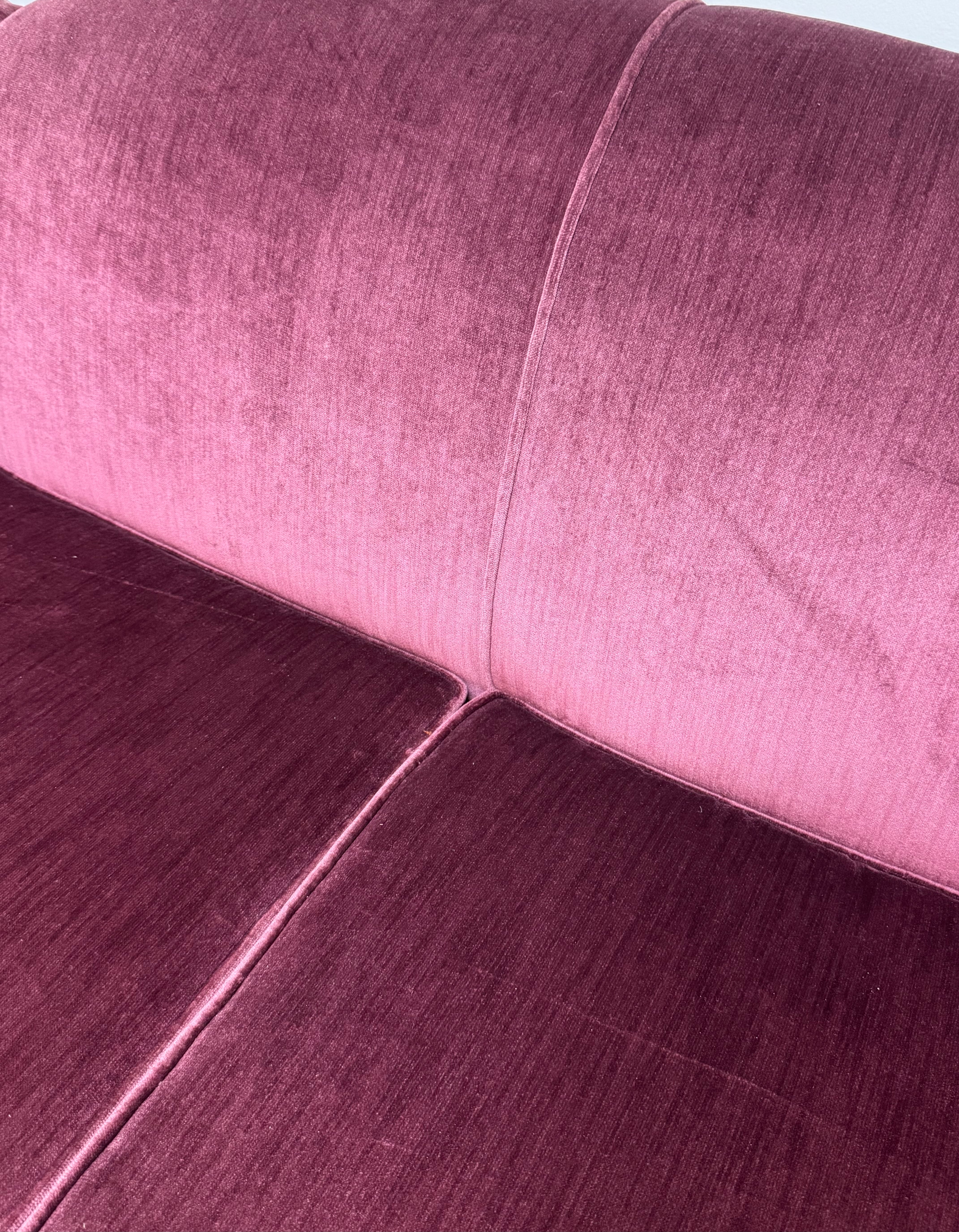 KROEHLER Rich Plum Velvet 66" Loveseat