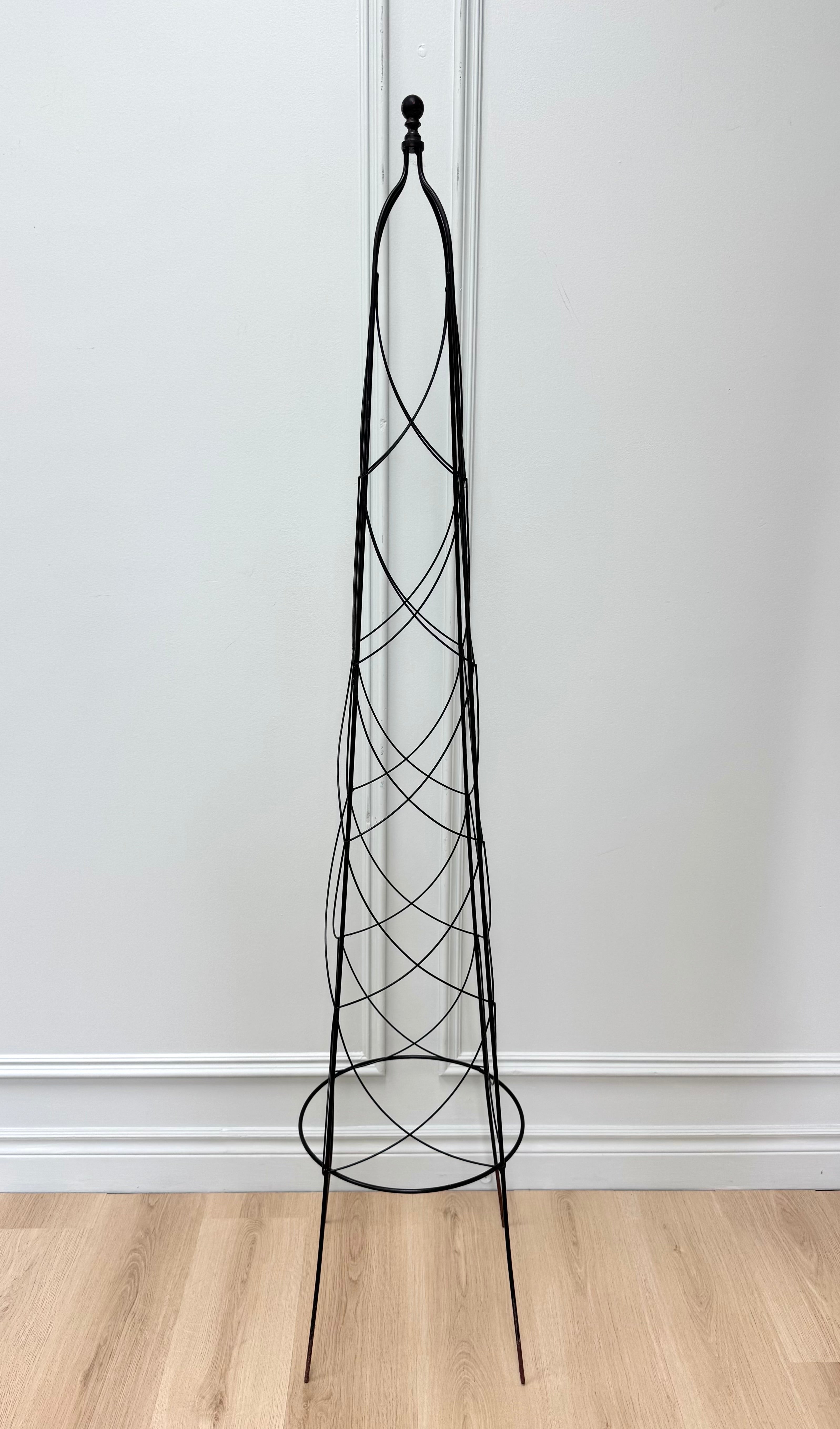 Black Wire Garden Obelisk