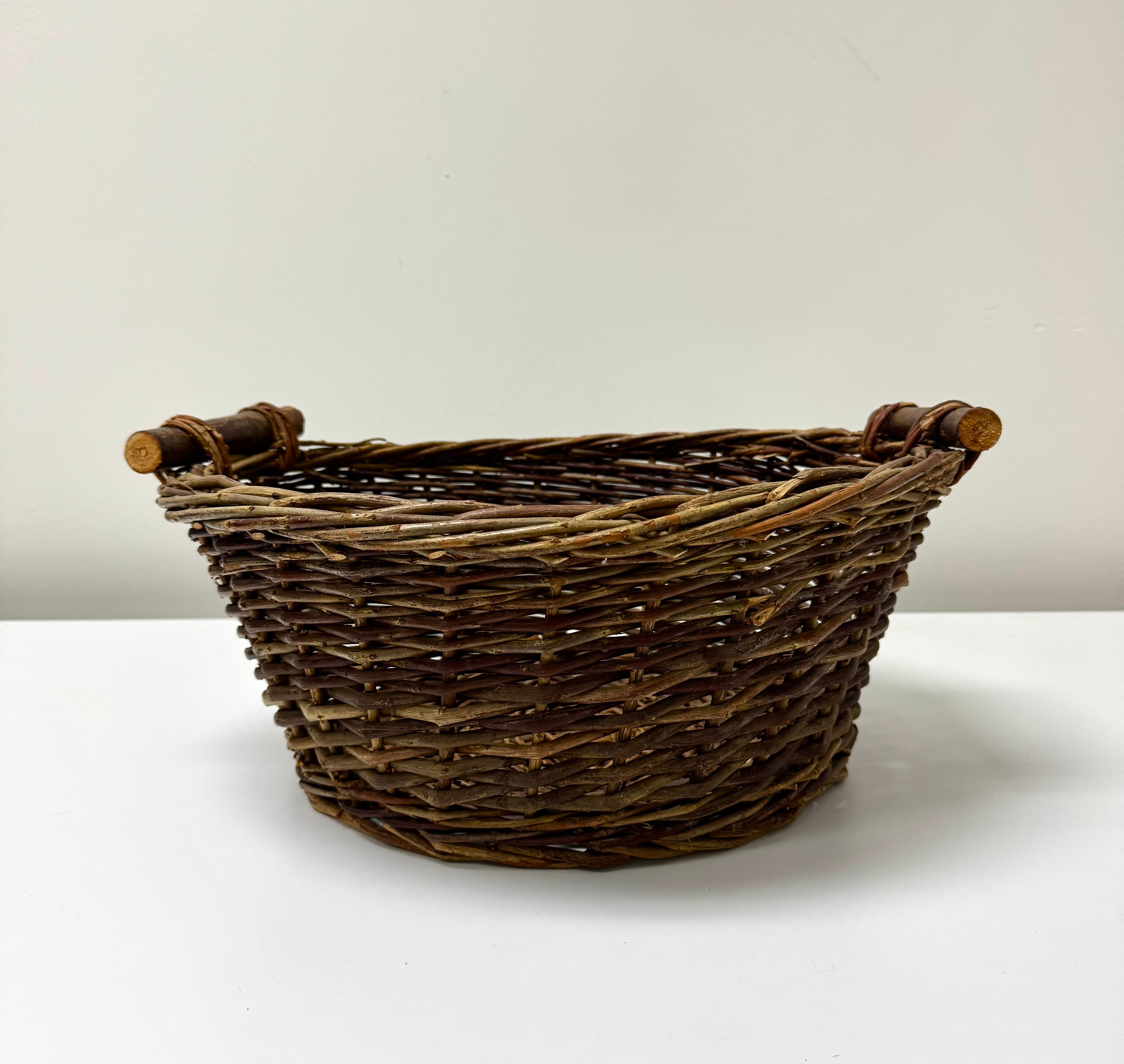 Vintage Woven Willow Basket
