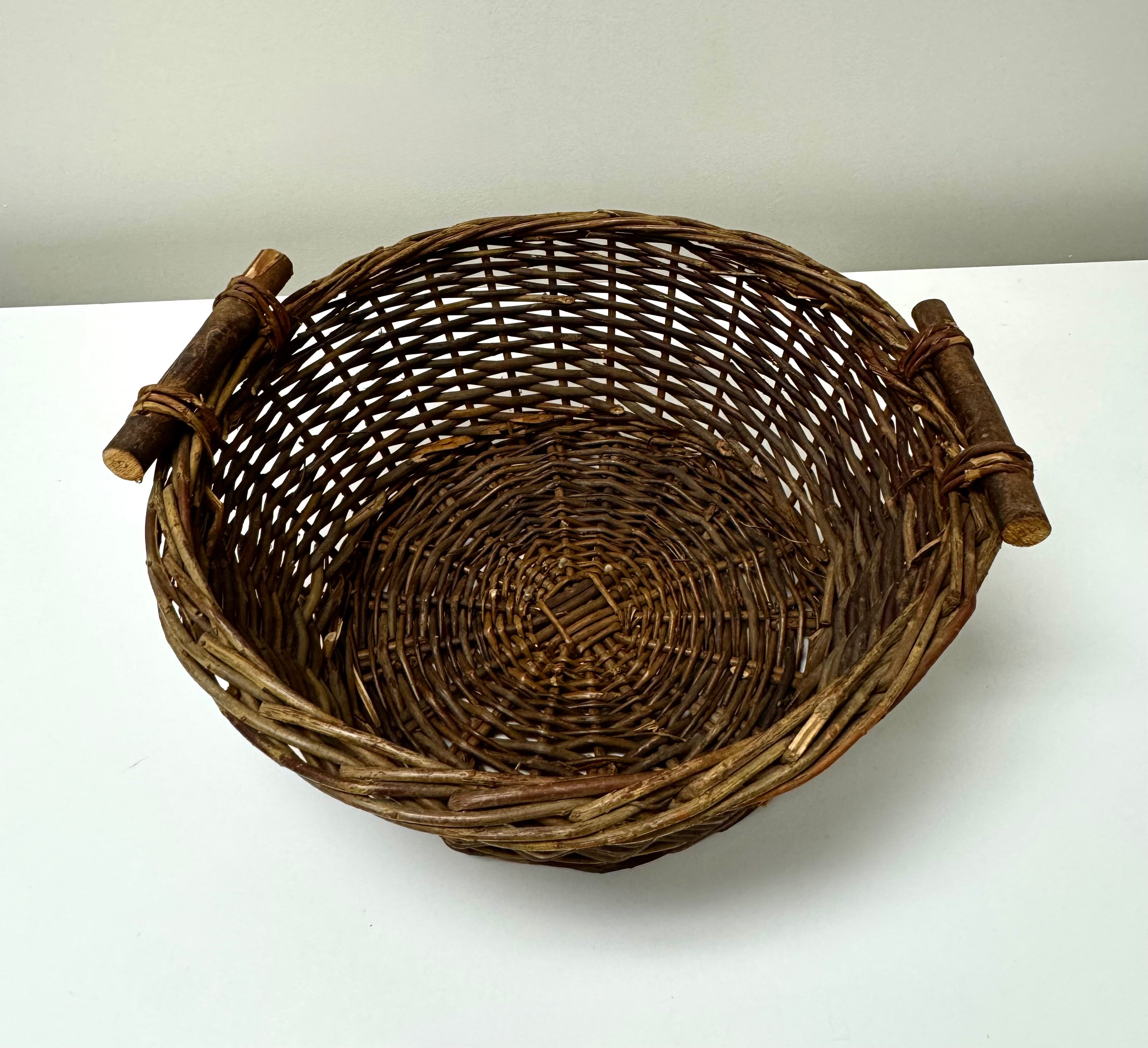 Vintage Woven Willow Basket