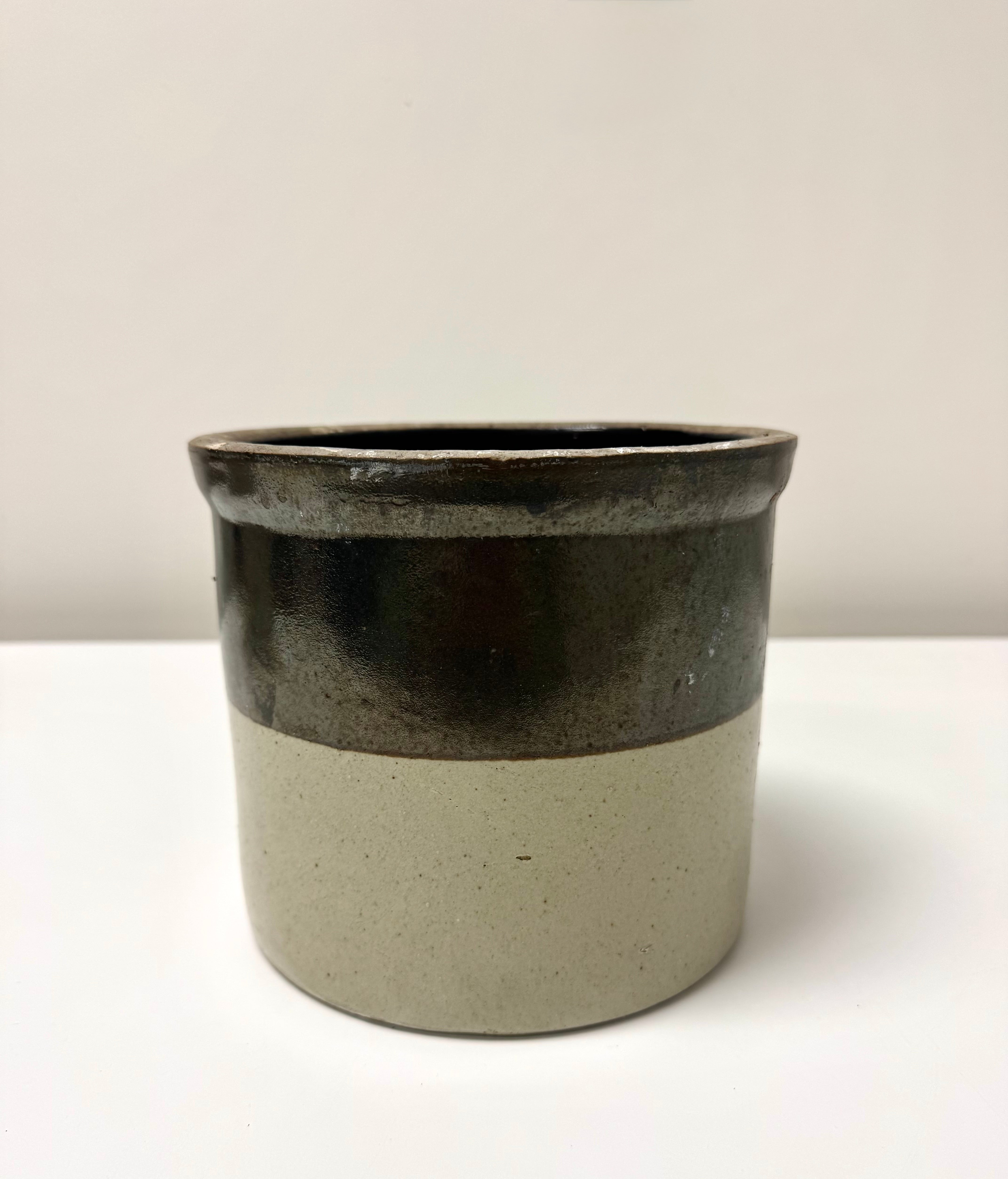 Vintage Two-tone Stoneware Crock