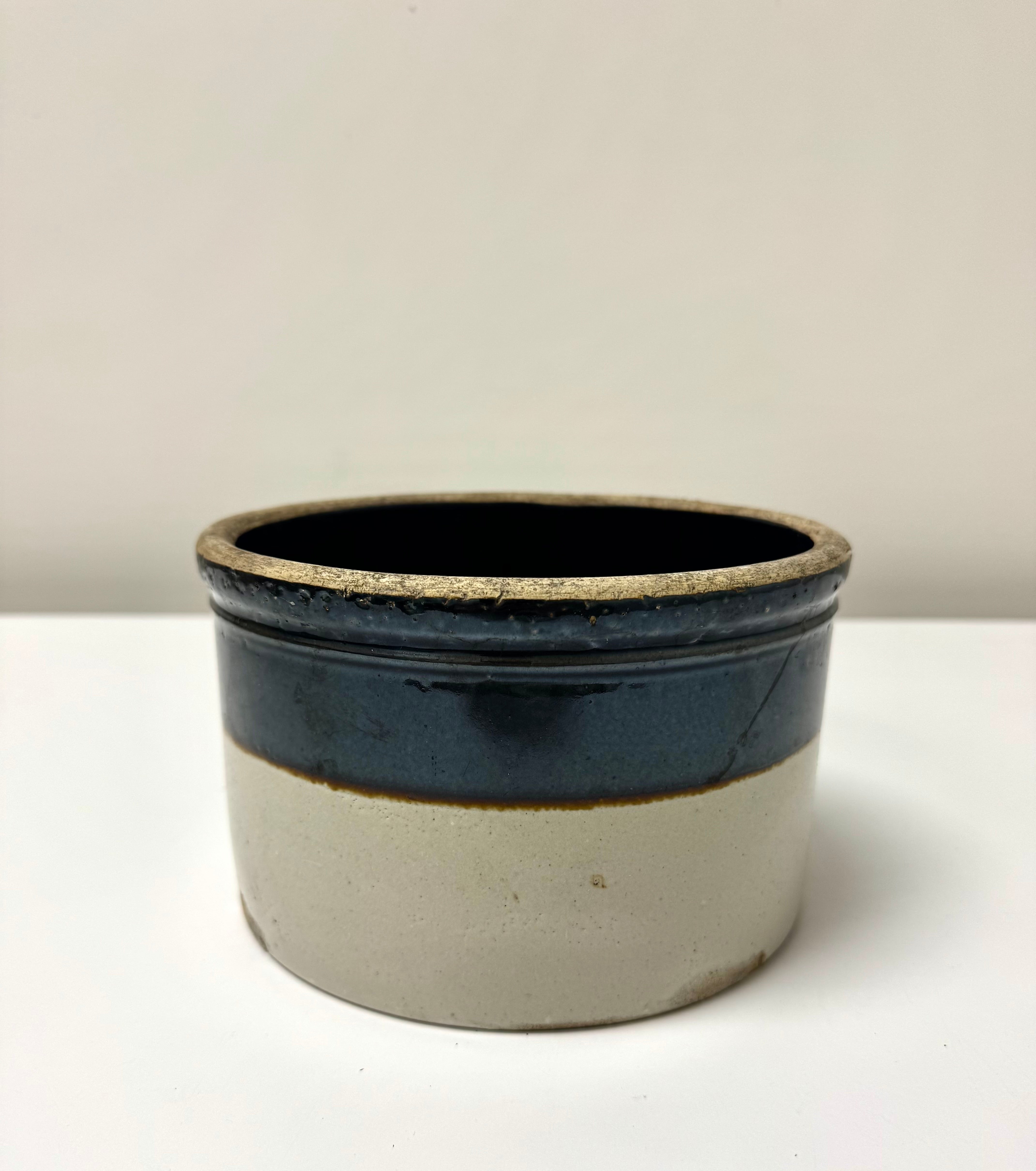 Vintage Two-tone Stoneware Crock