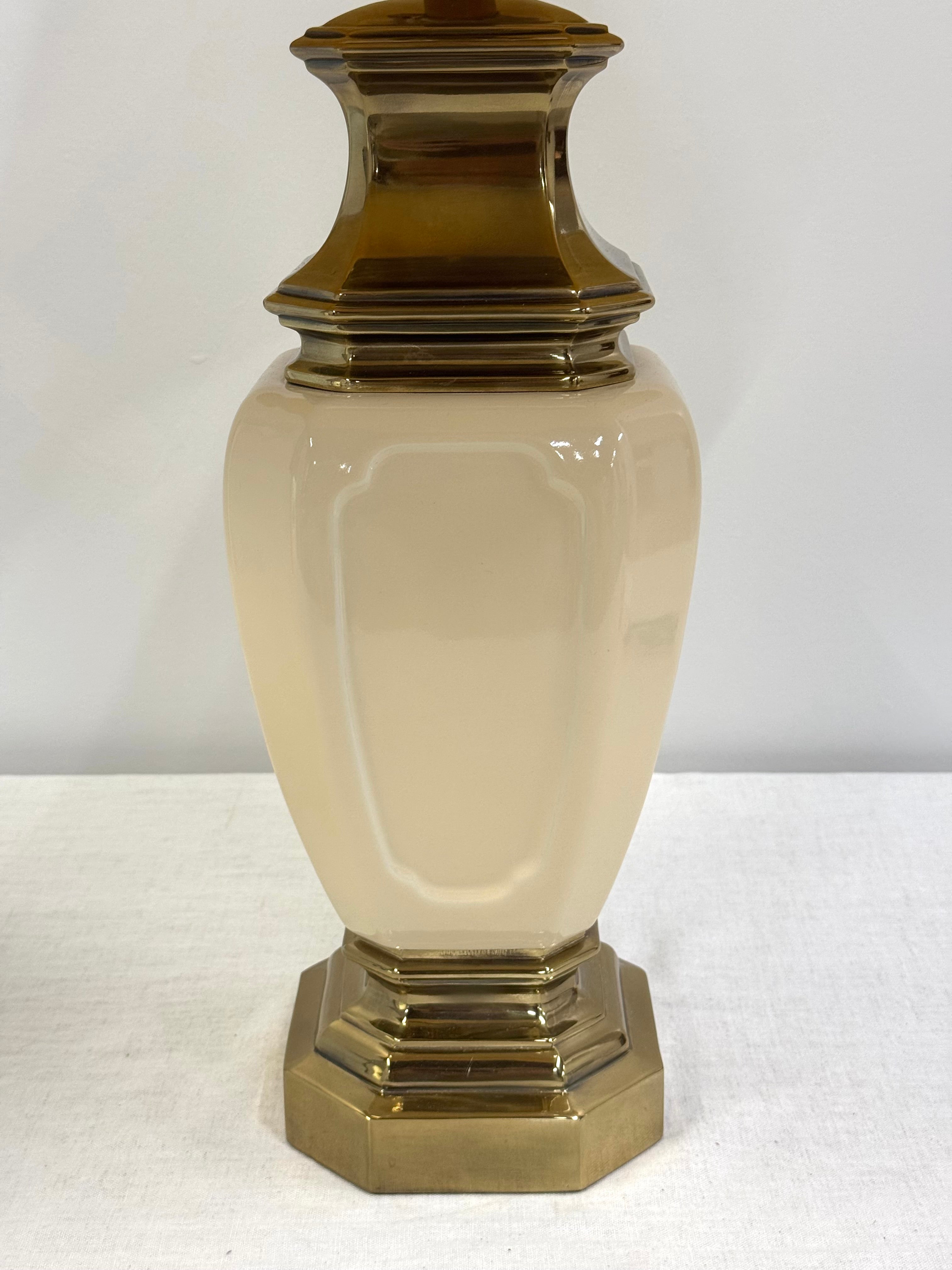 Vintage STIFFEL Cream Ceramic Lamp