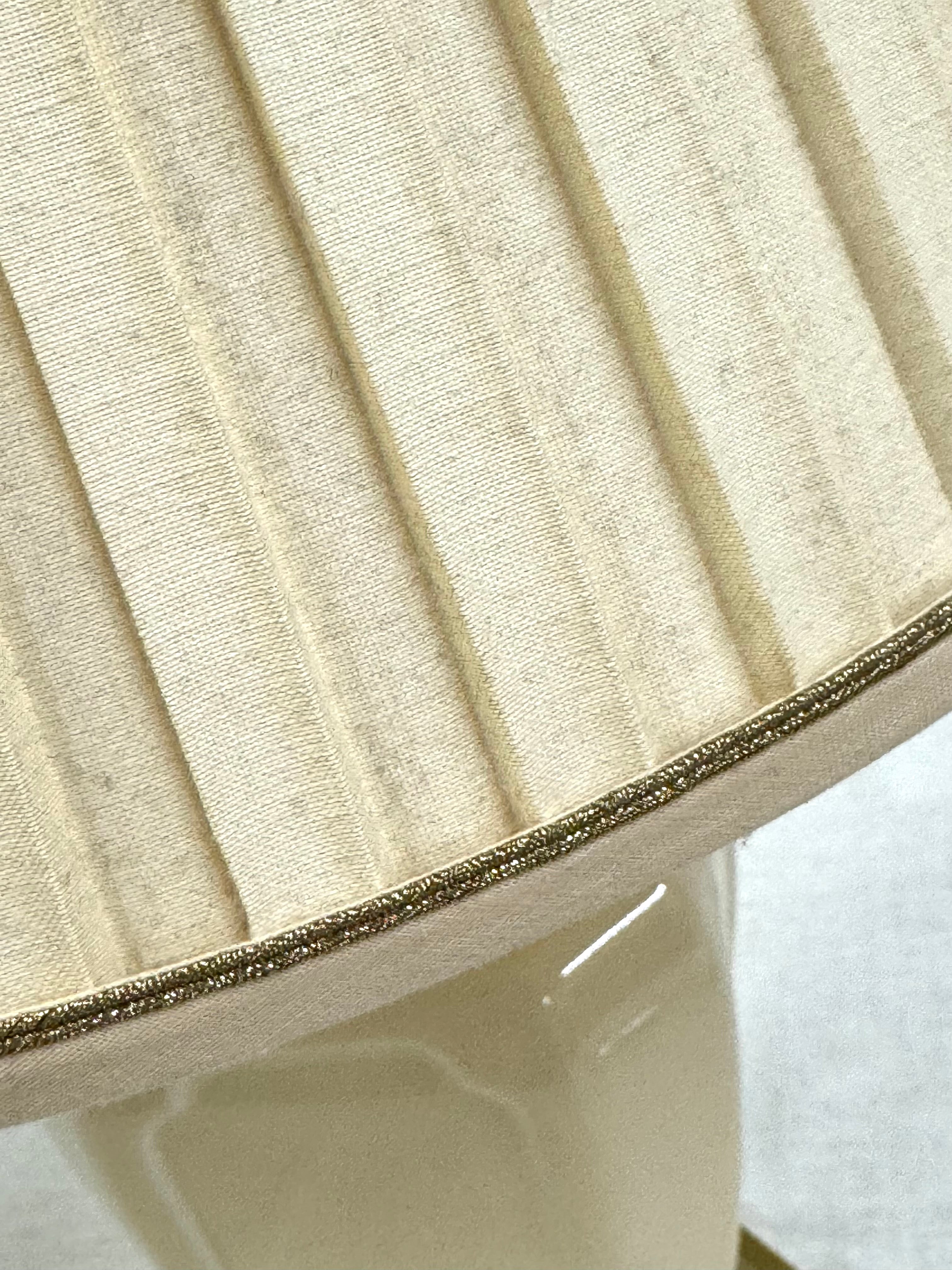 Vintage STIFFEL Cream Ceramic Lamp