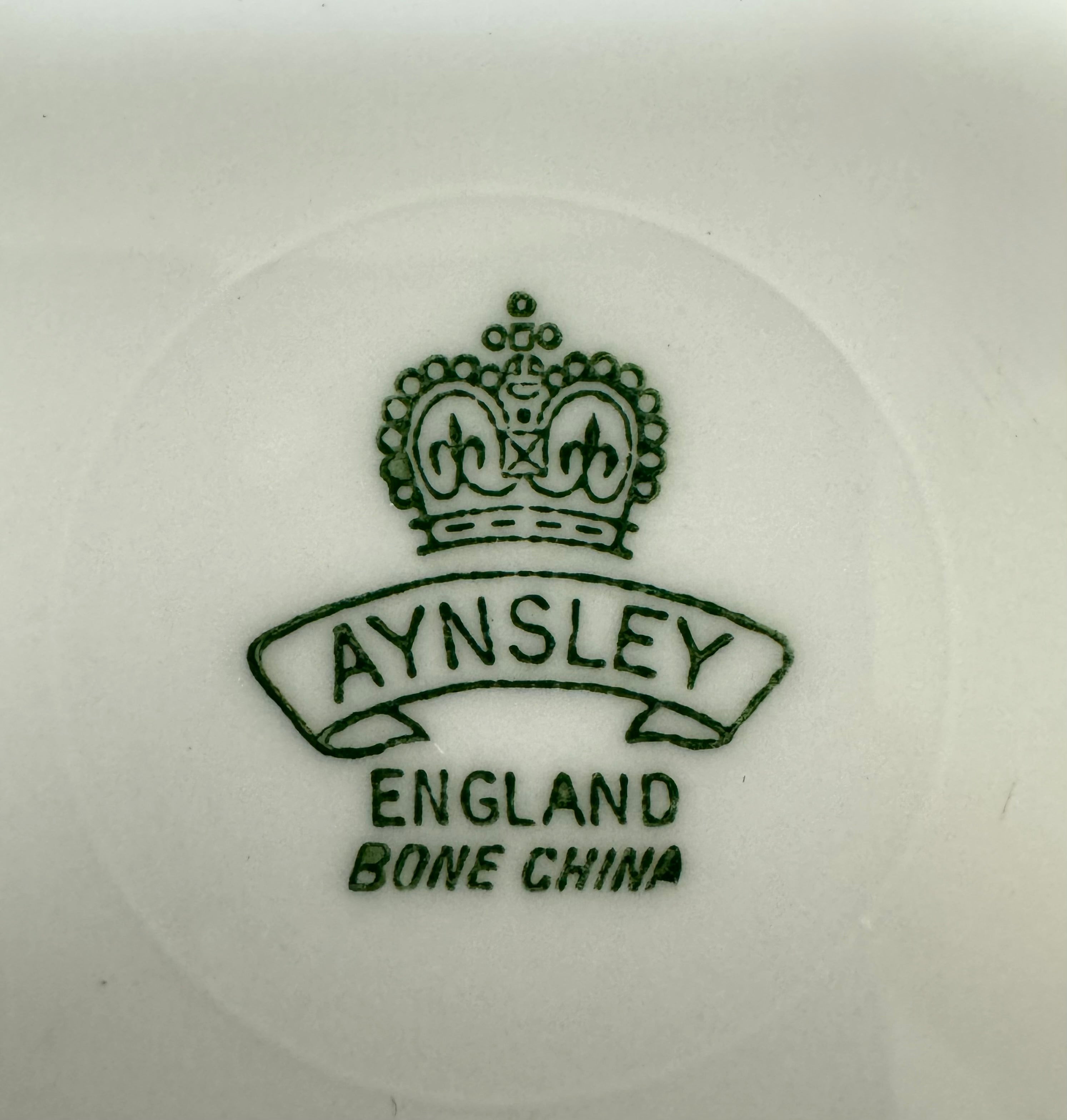 AYNSLEY 'Leighton Maroon' Cup & Saucer