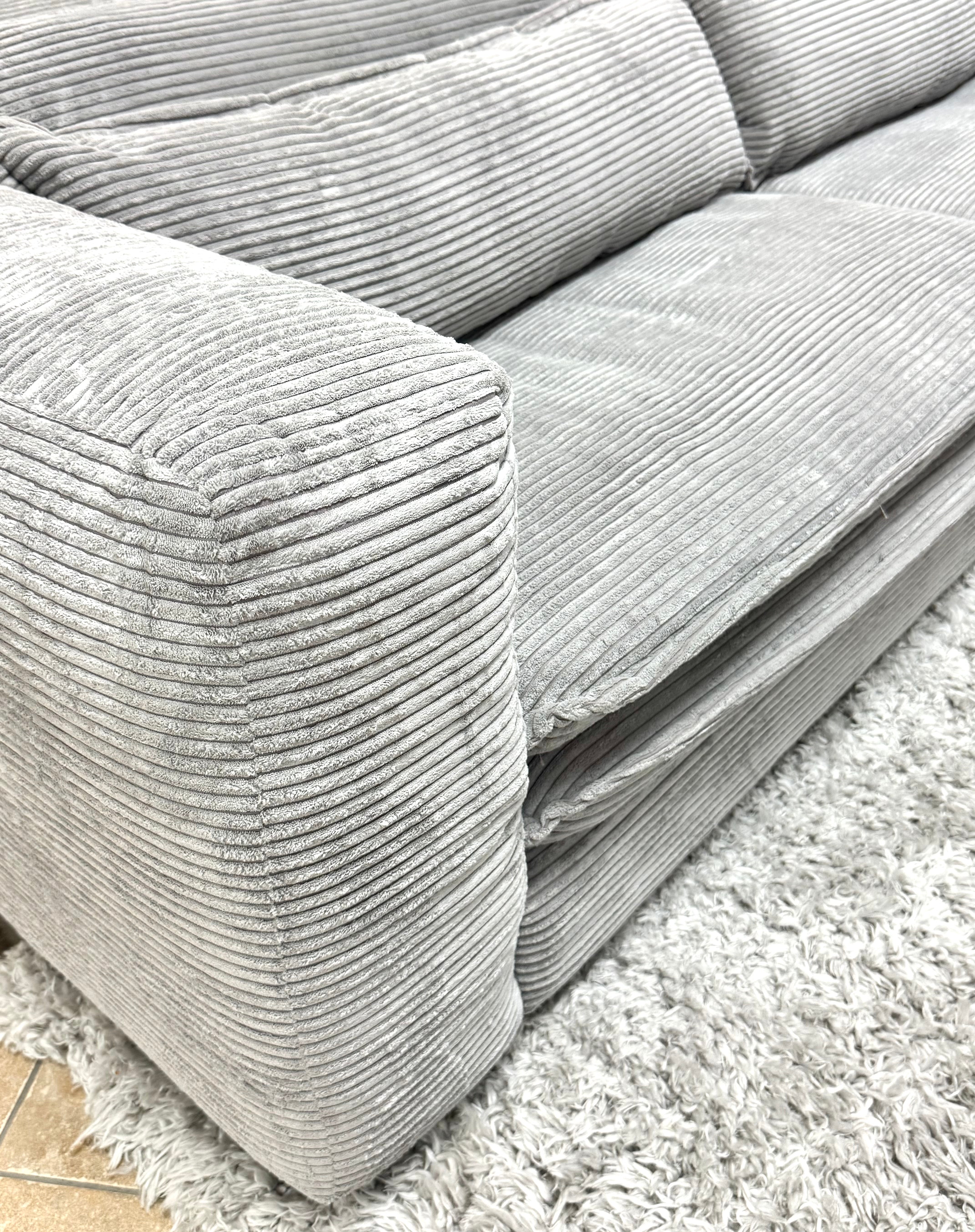NEW Silver Gray 96" Cloud Sofa