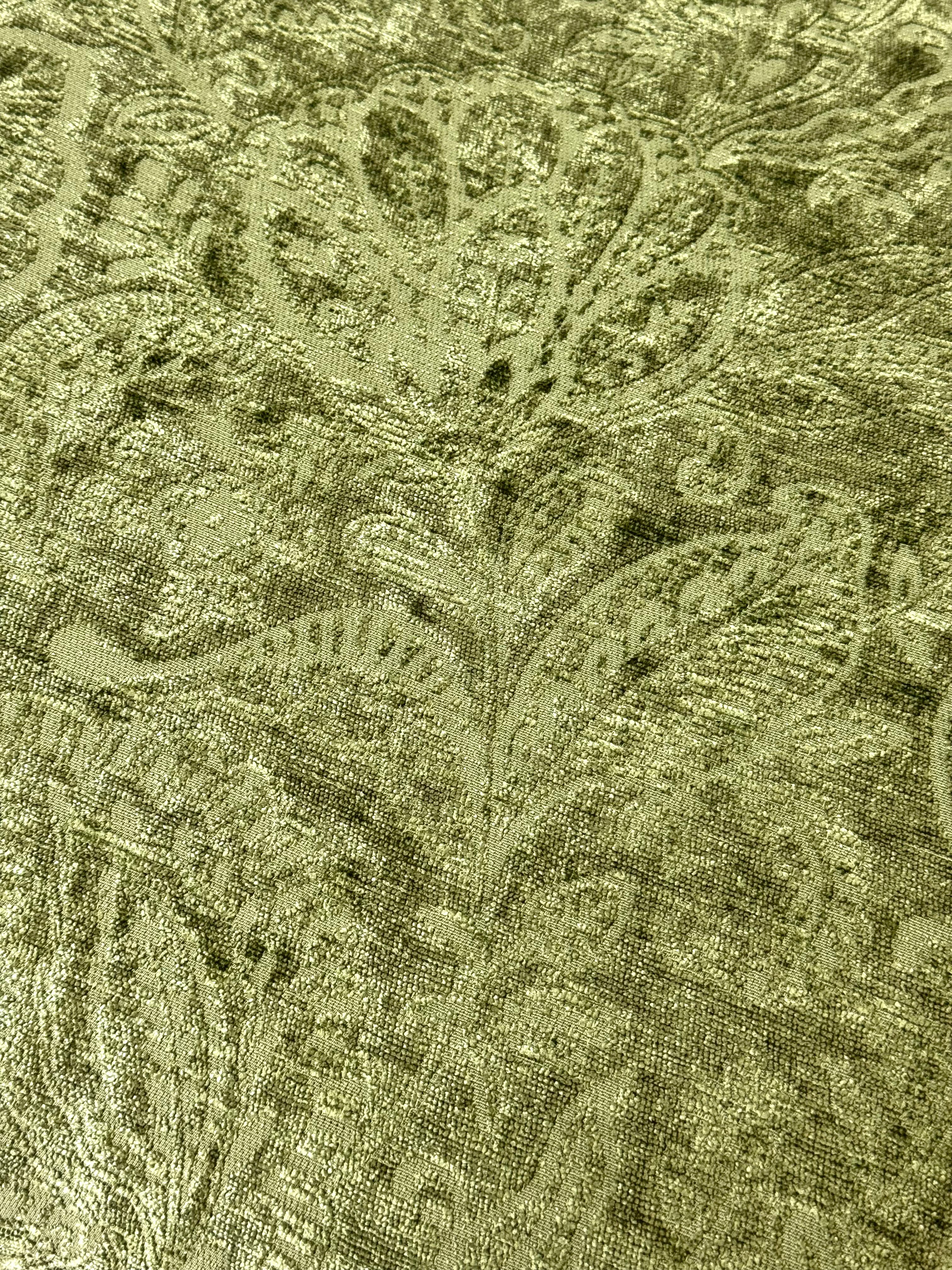 NEW Green Velvet Damask Bench