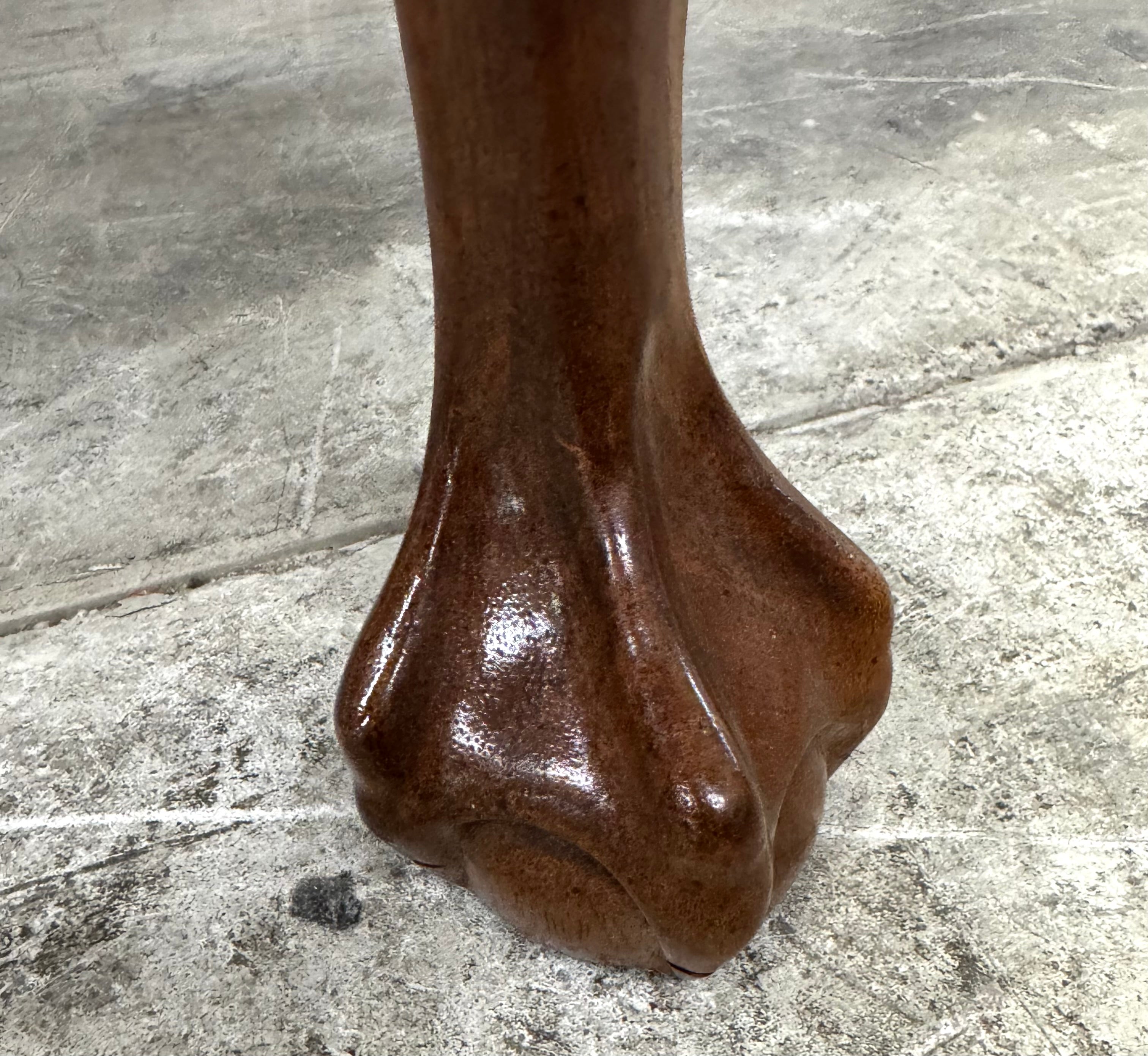 Mahogany Striped Dining Chairs Set of 2