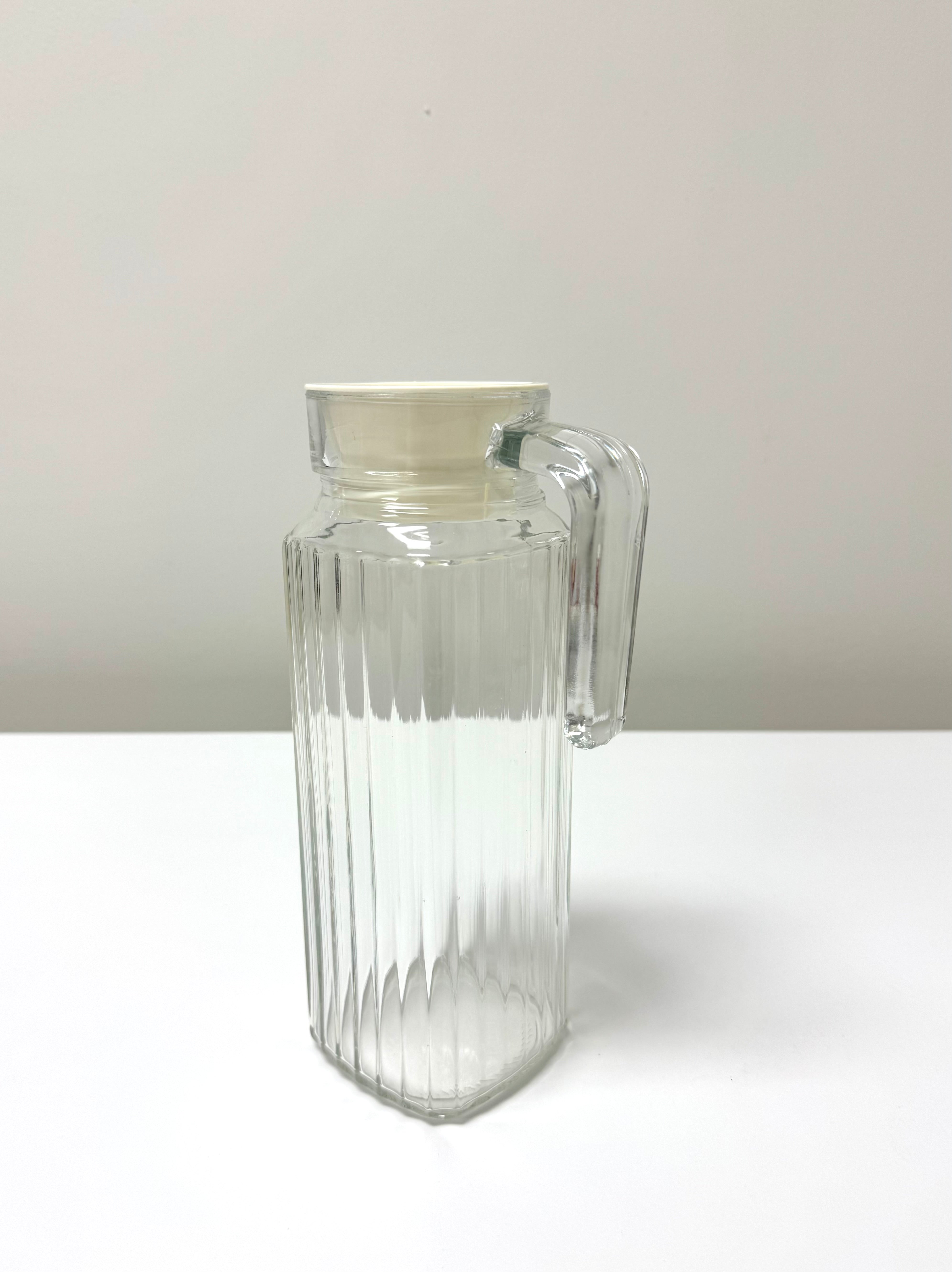 LUMINARC FRANCE Ribbed Glass Refrigerator Pitcher