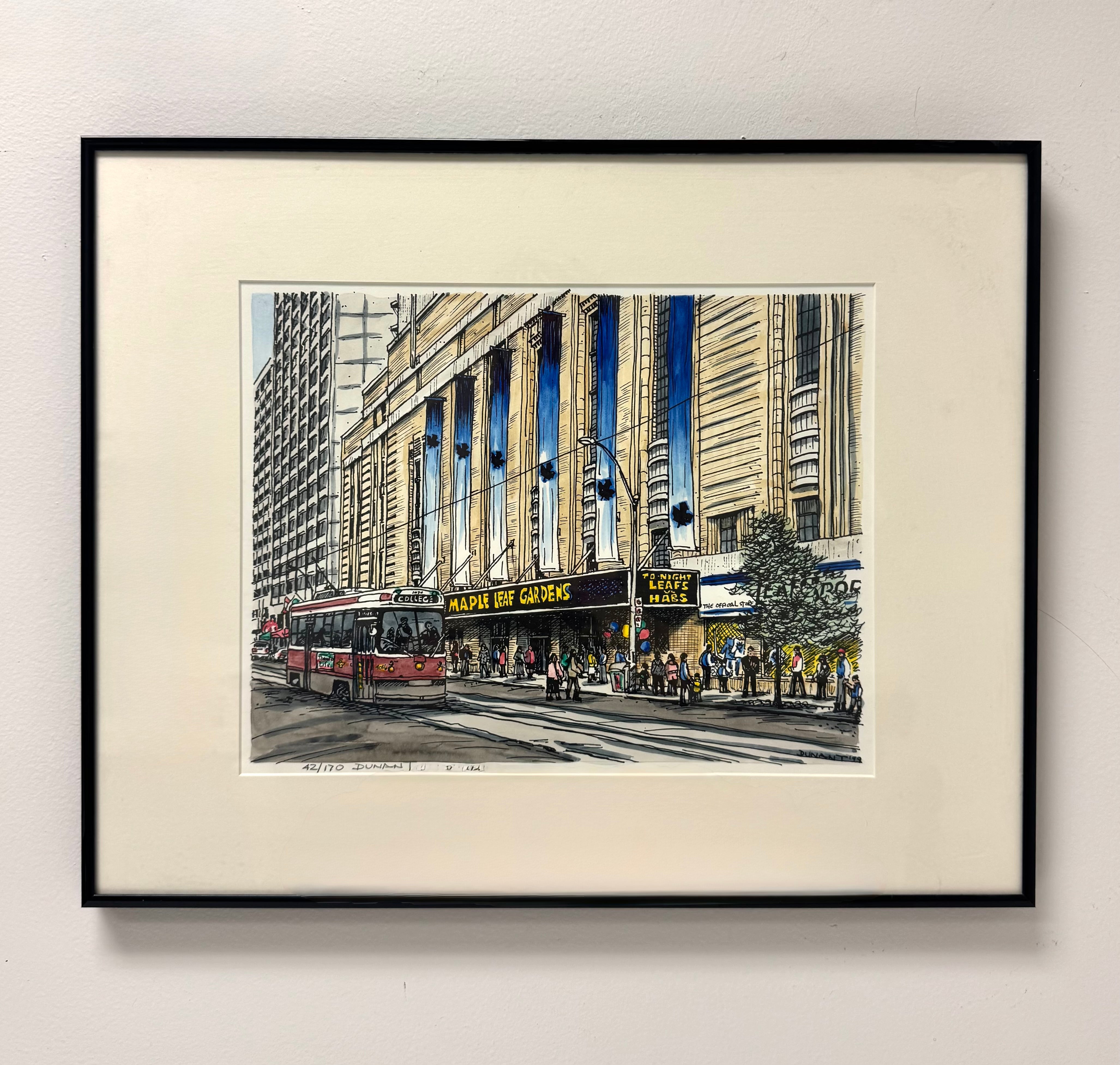 'Maple Leaf Gardens' Ink & Watercolour Limited Edition Signed Print