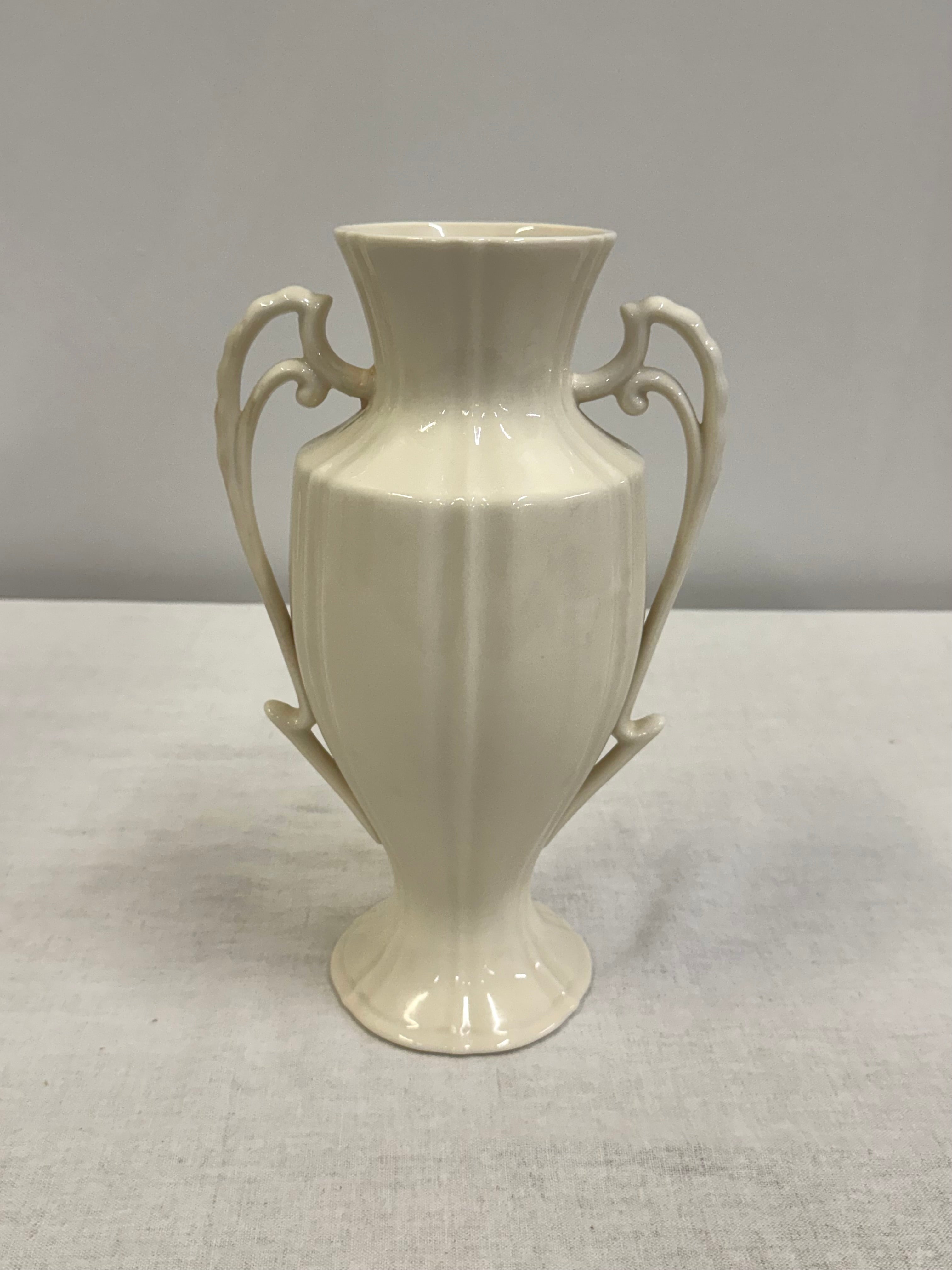 Cream Scalloped Urn Vase