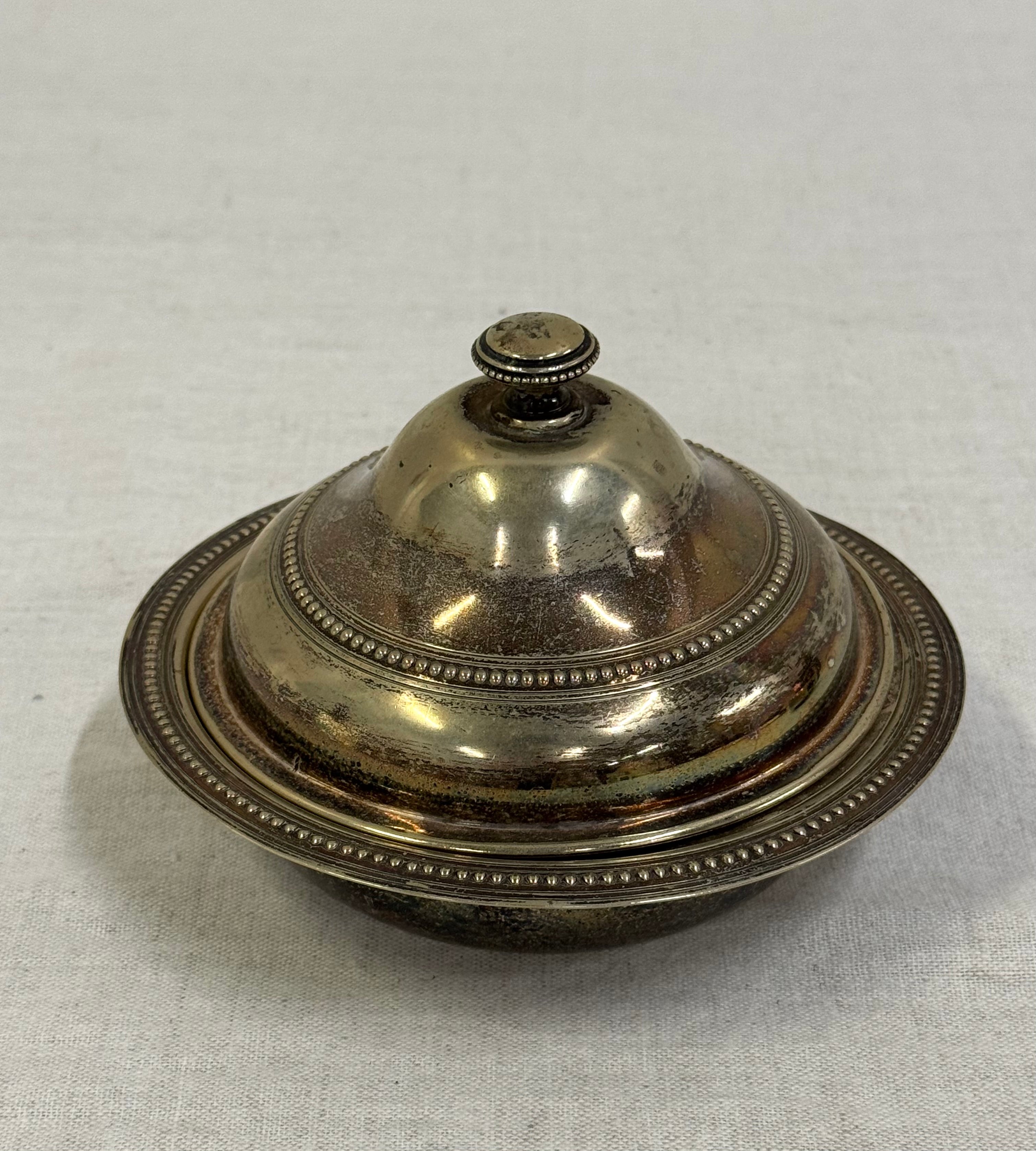 Beaded Silver Serving Dish