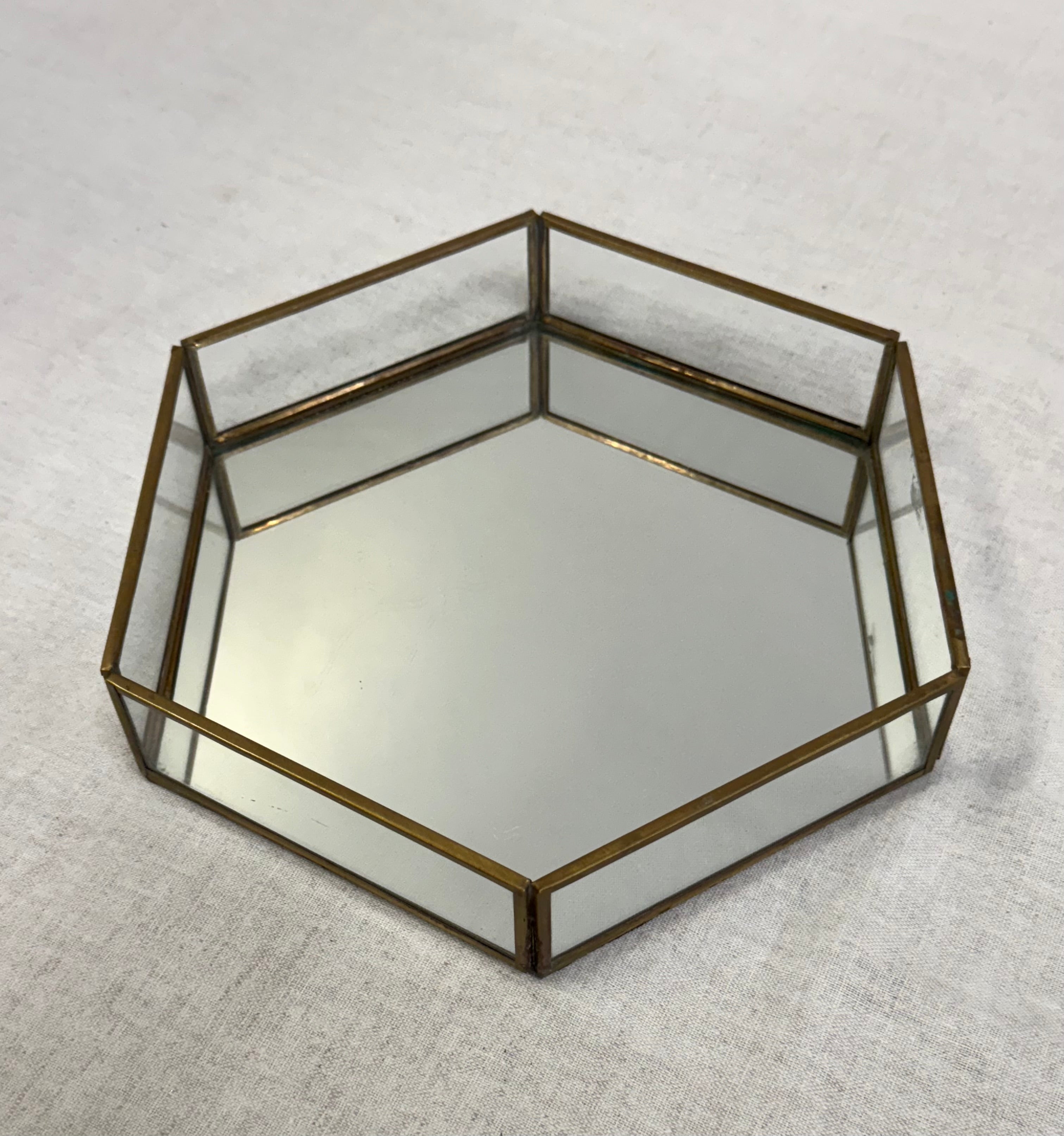 Hexagonal Brass Tray