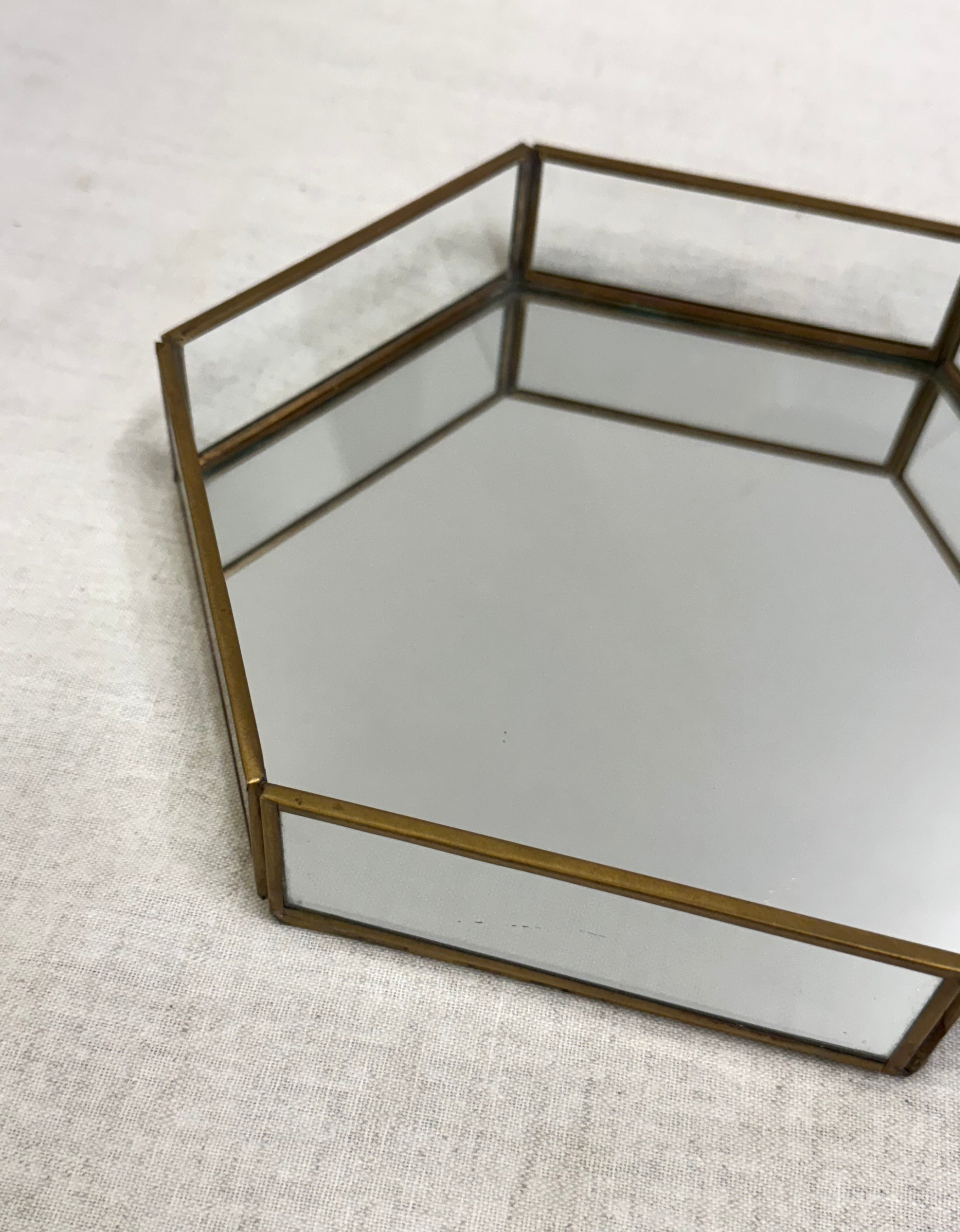 Hexagonal Brass Tray