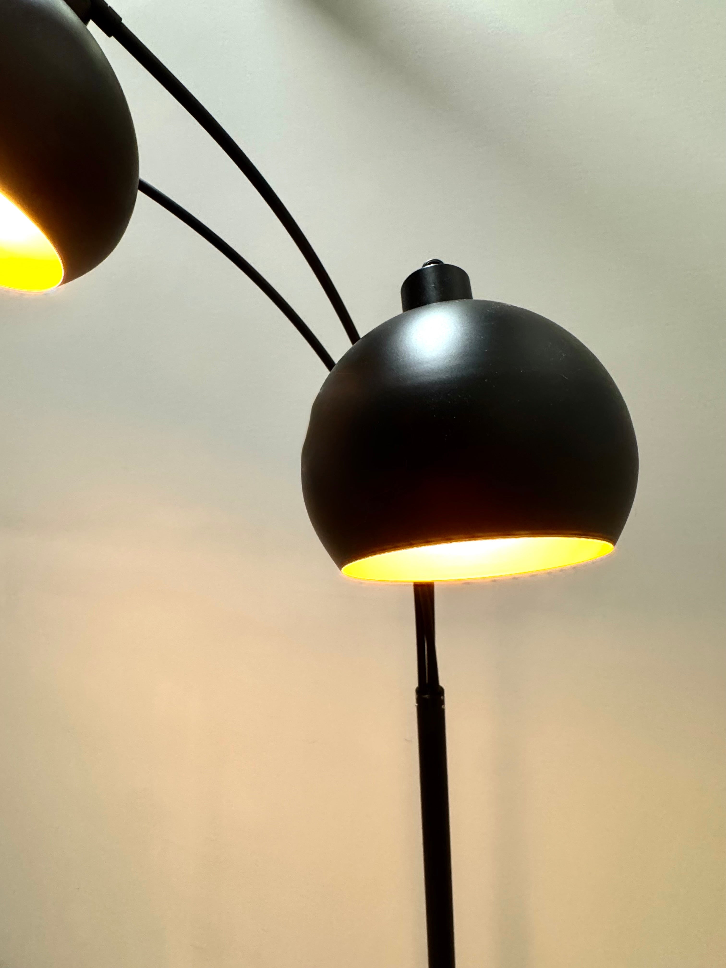 Black Globe Articulating Floor Lamp