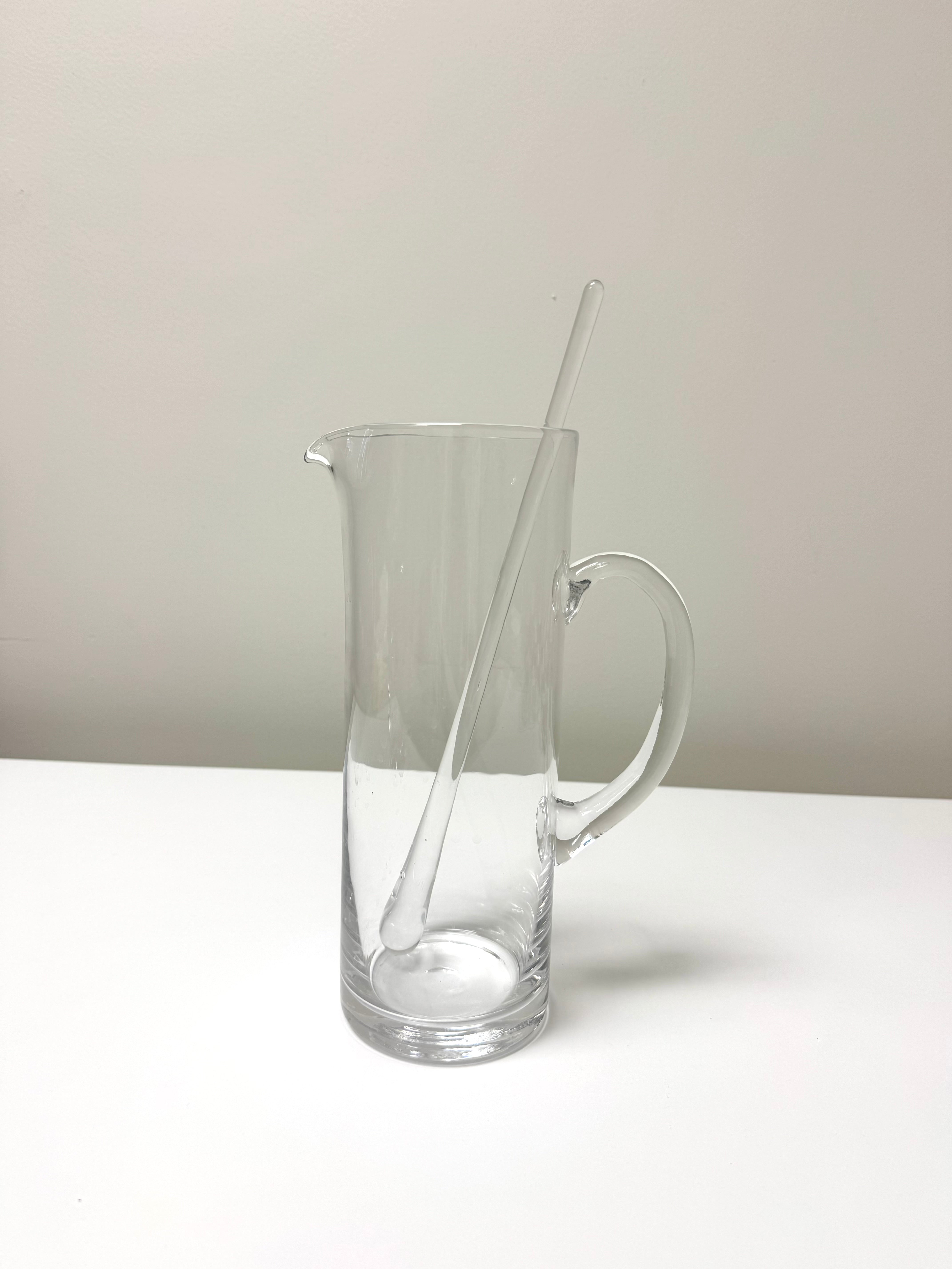 Glass Martini Pitcher with Stirrer