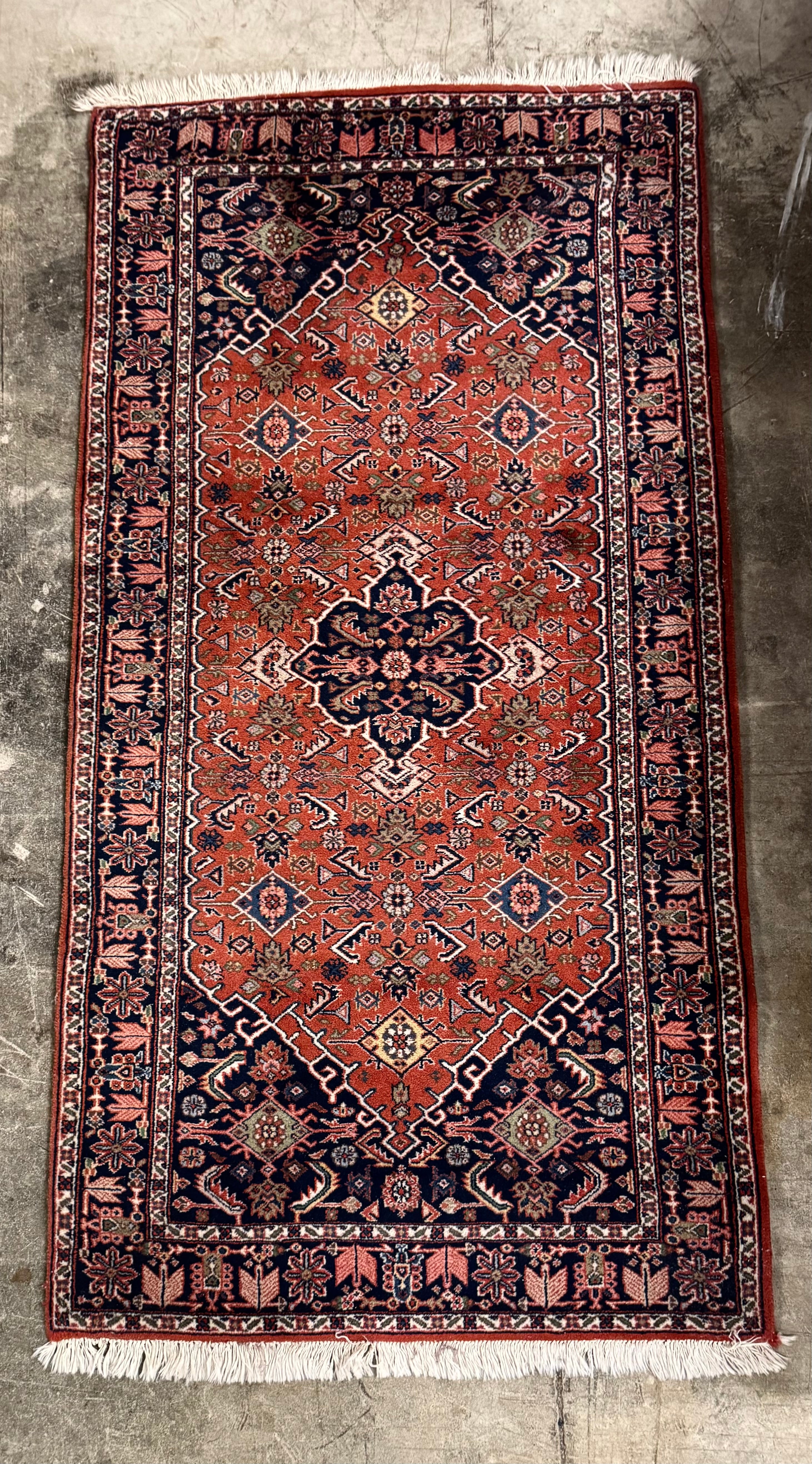 Coral Red Indian 38" x 74" Rug