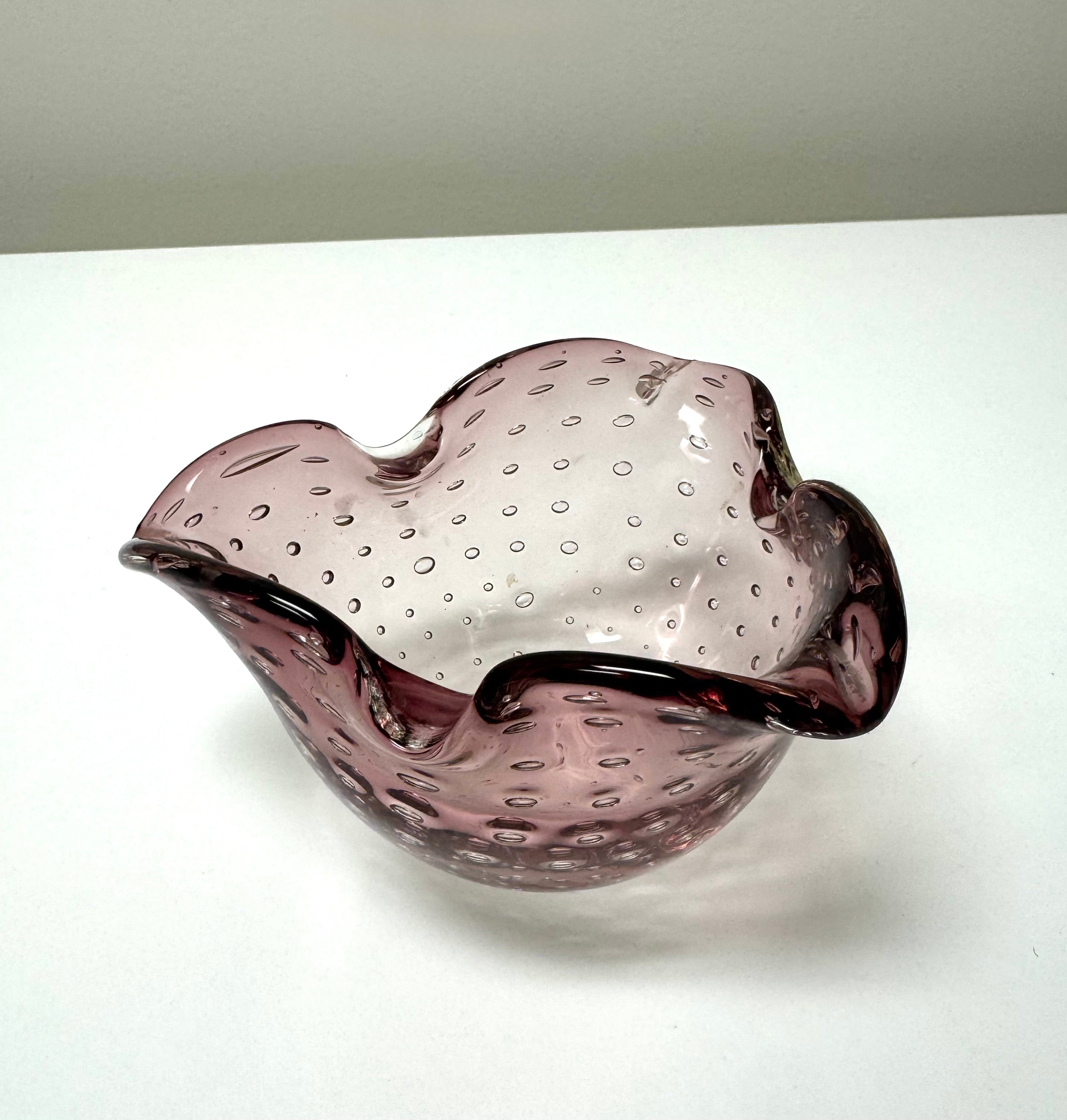 MURANO Amethyst Bullicante Small Bowl