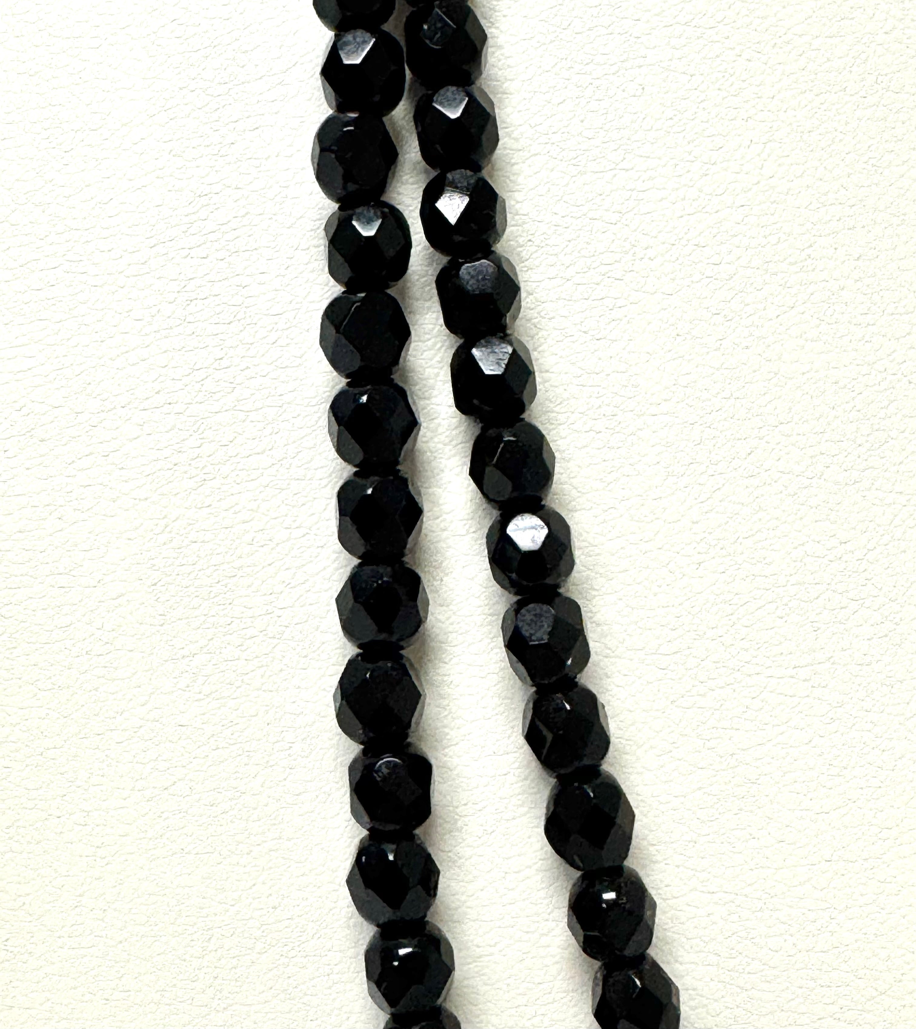Black Stone Double-strand Necklace