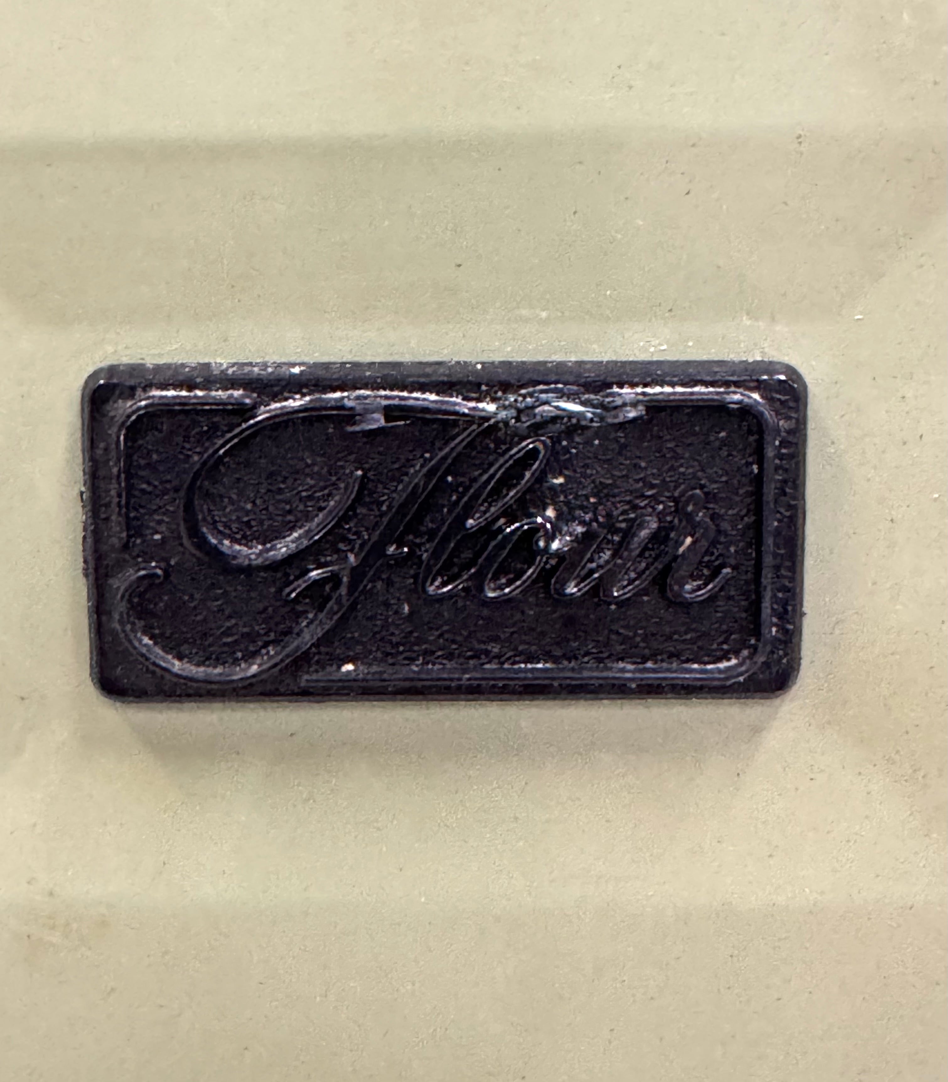 Vintage Avocado Green Flour Tin