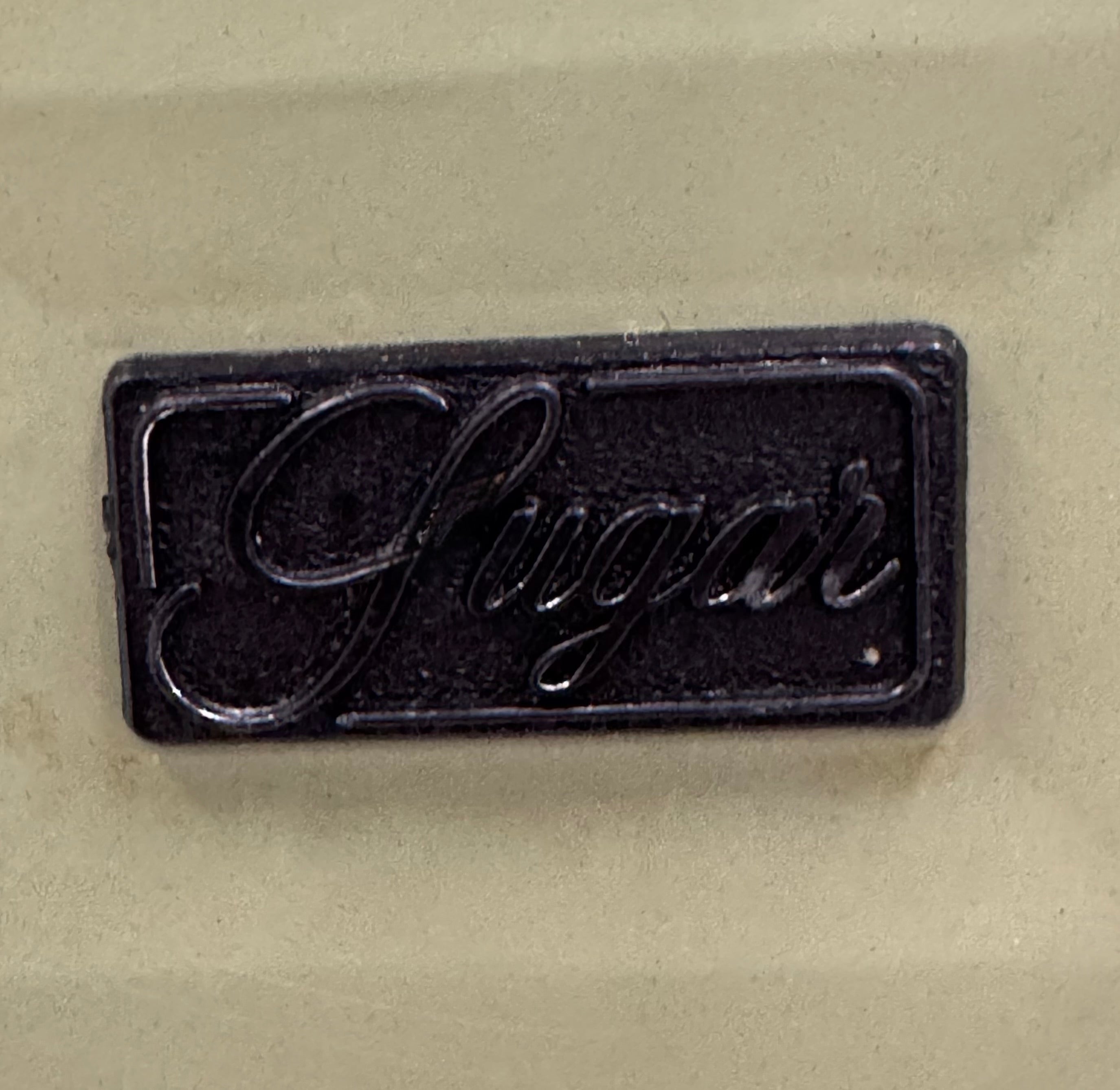 Vintage Avocado Green Sugar Tin