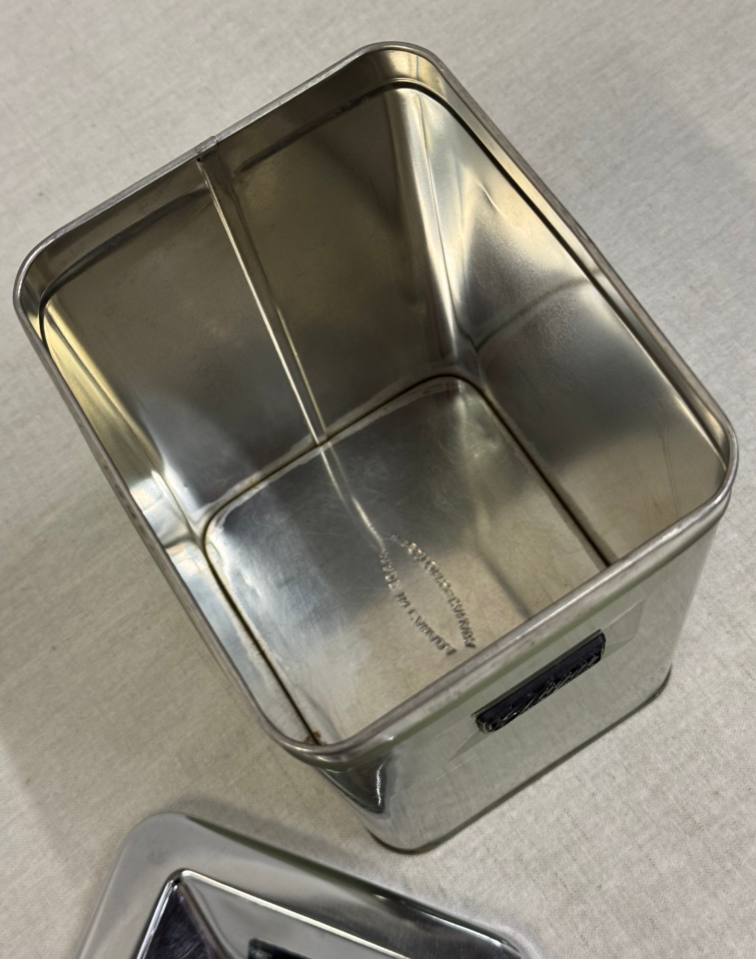 Vintage Avocado Green Sugar Tin