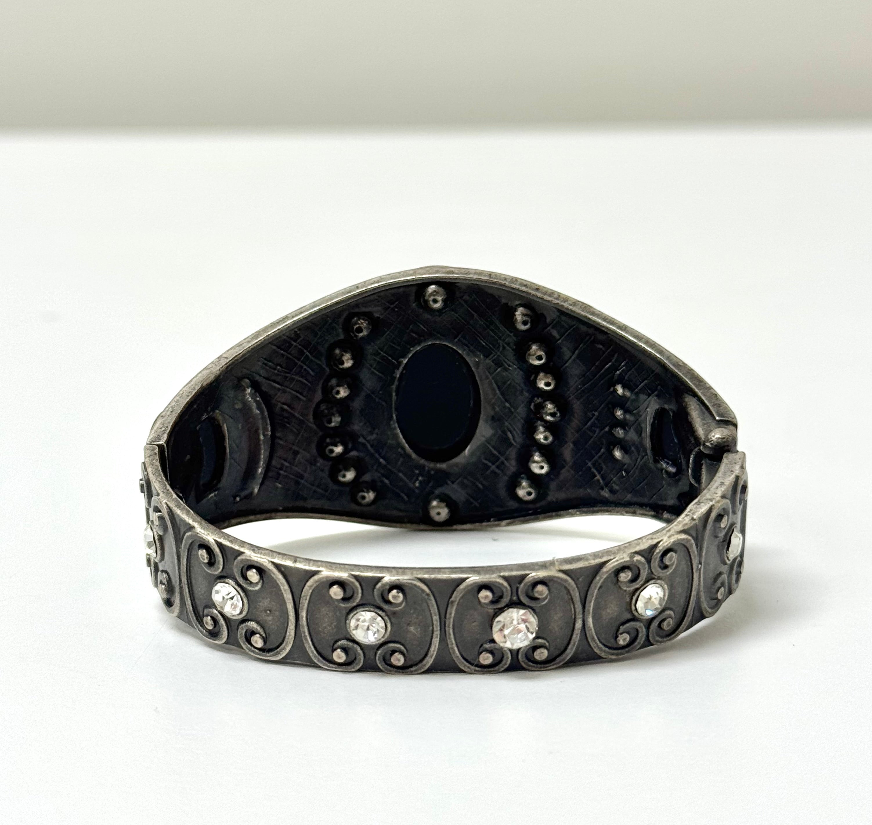 Art Deco Black Stone Cuff