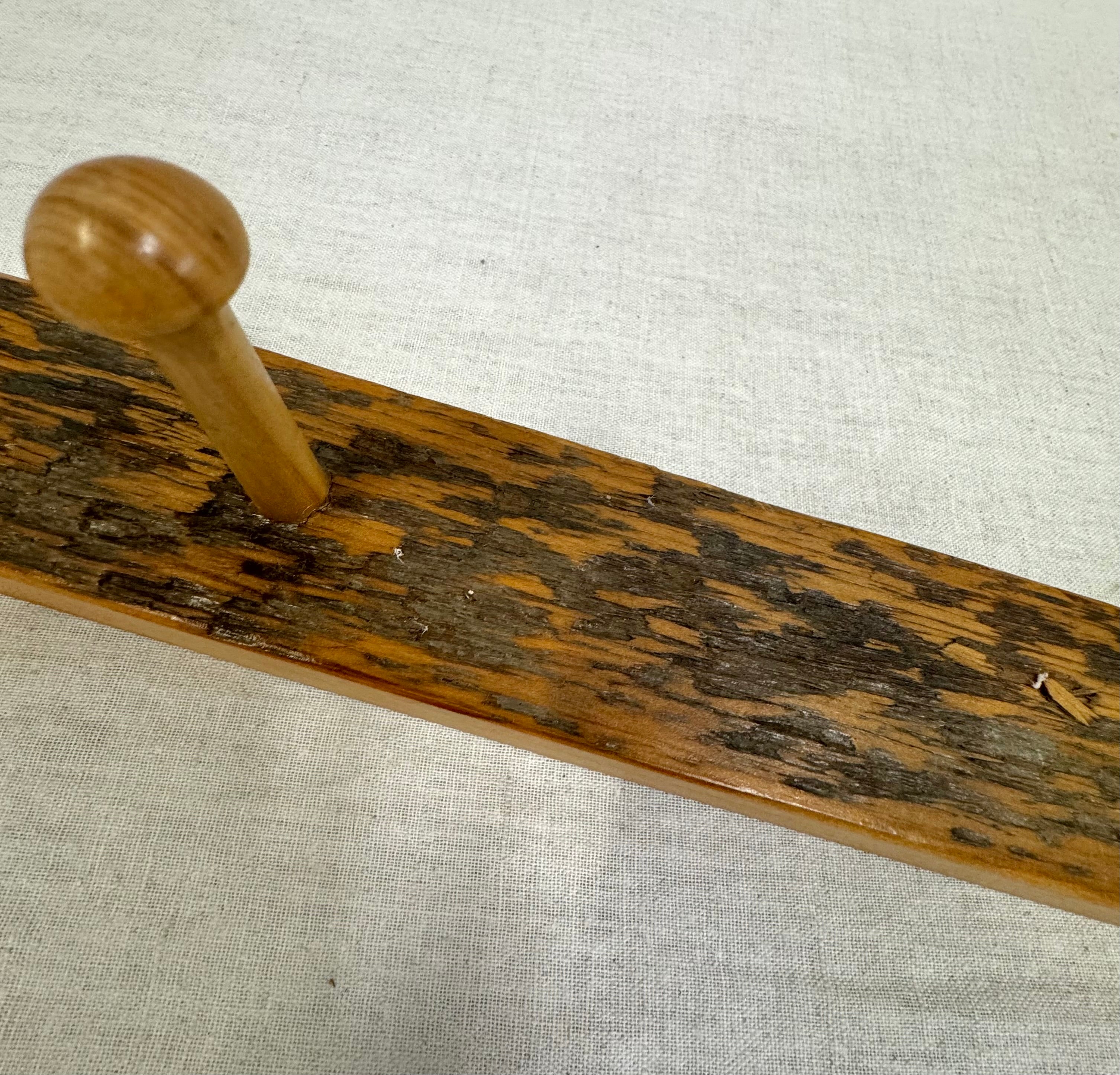 Wooden 31" 3-hook Rack