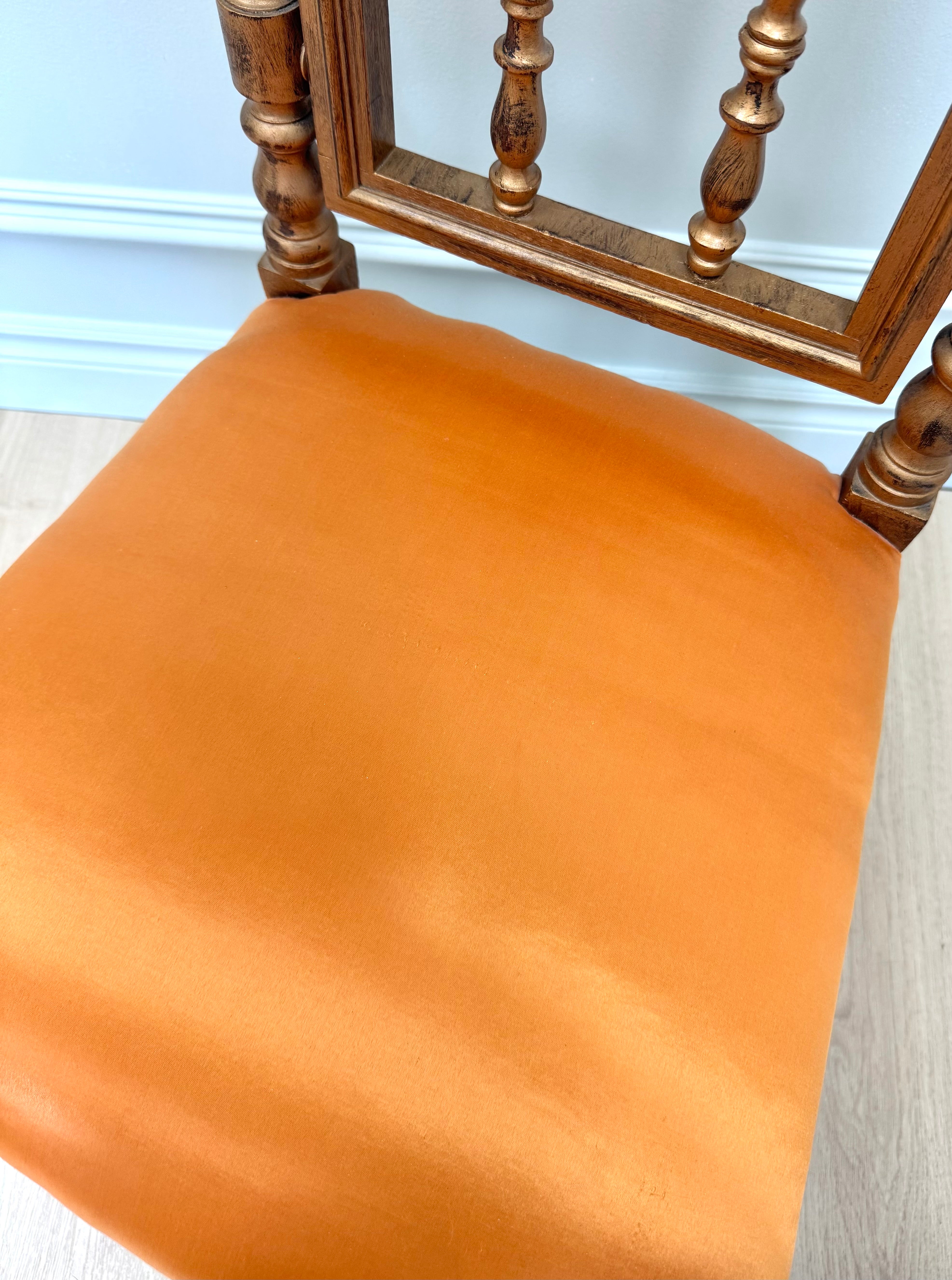 Vintage Old Gold Cathedral Spire Chair