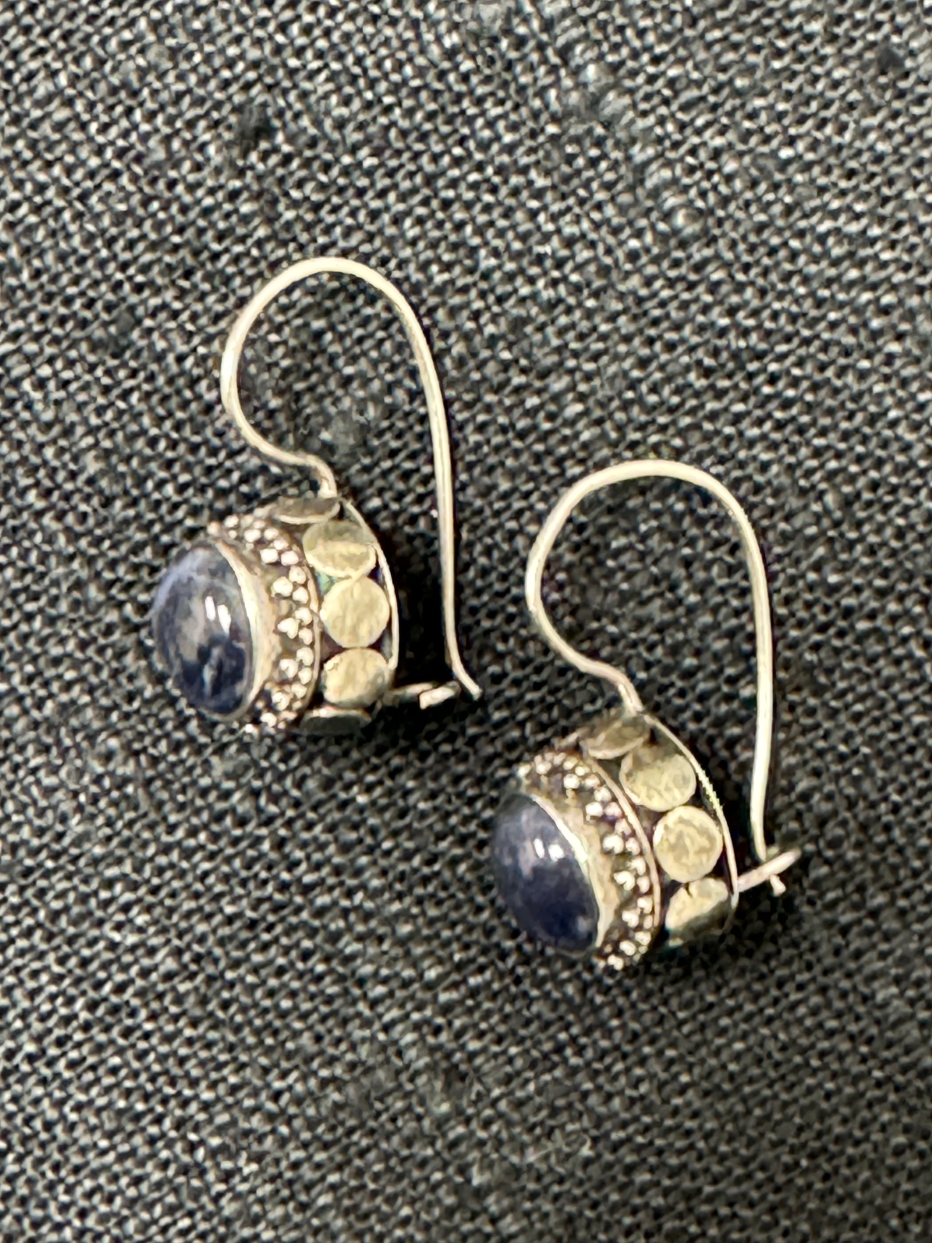 Sterling and Blue Sodalite Earrings