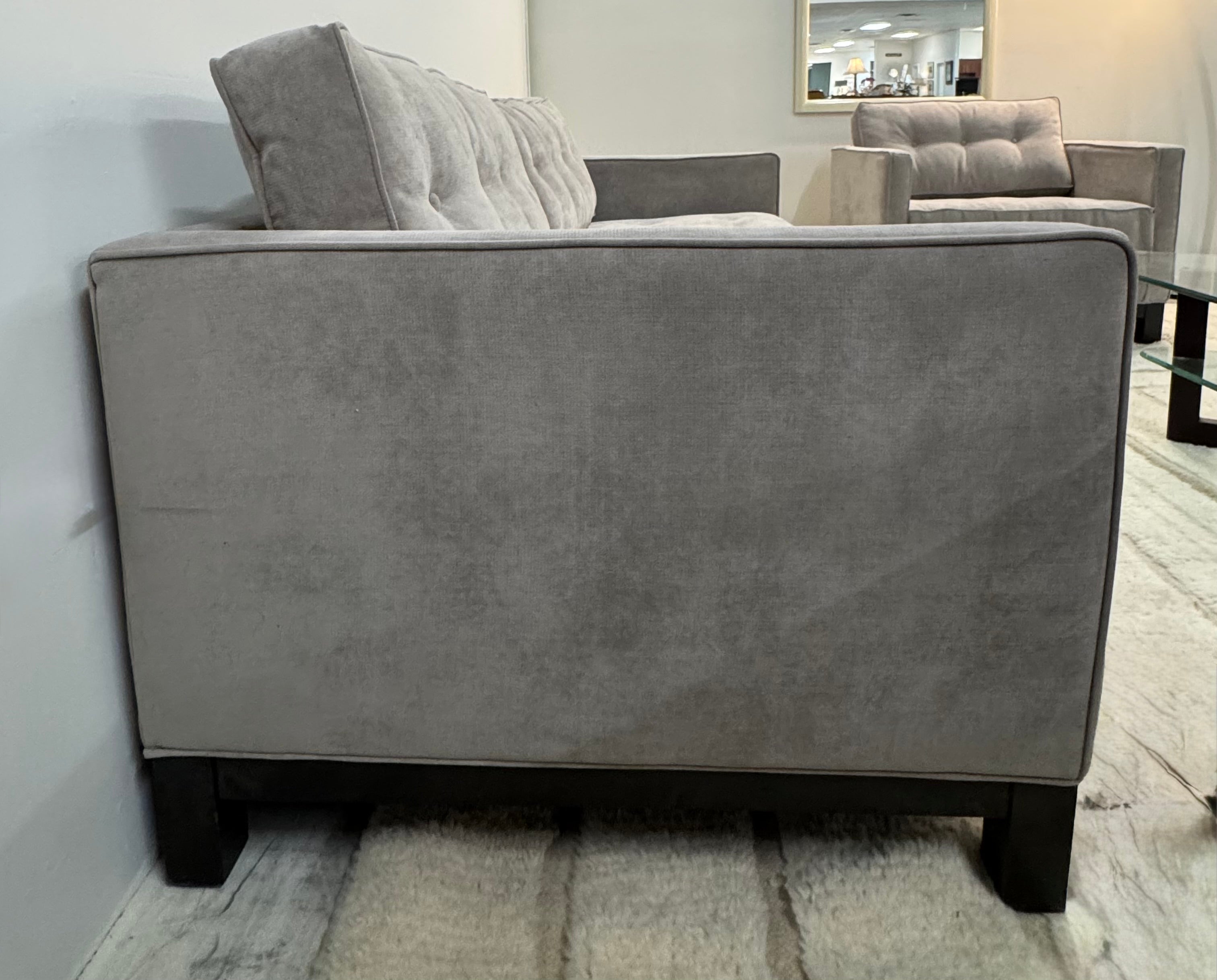 Modern Gray Tufted Sofa