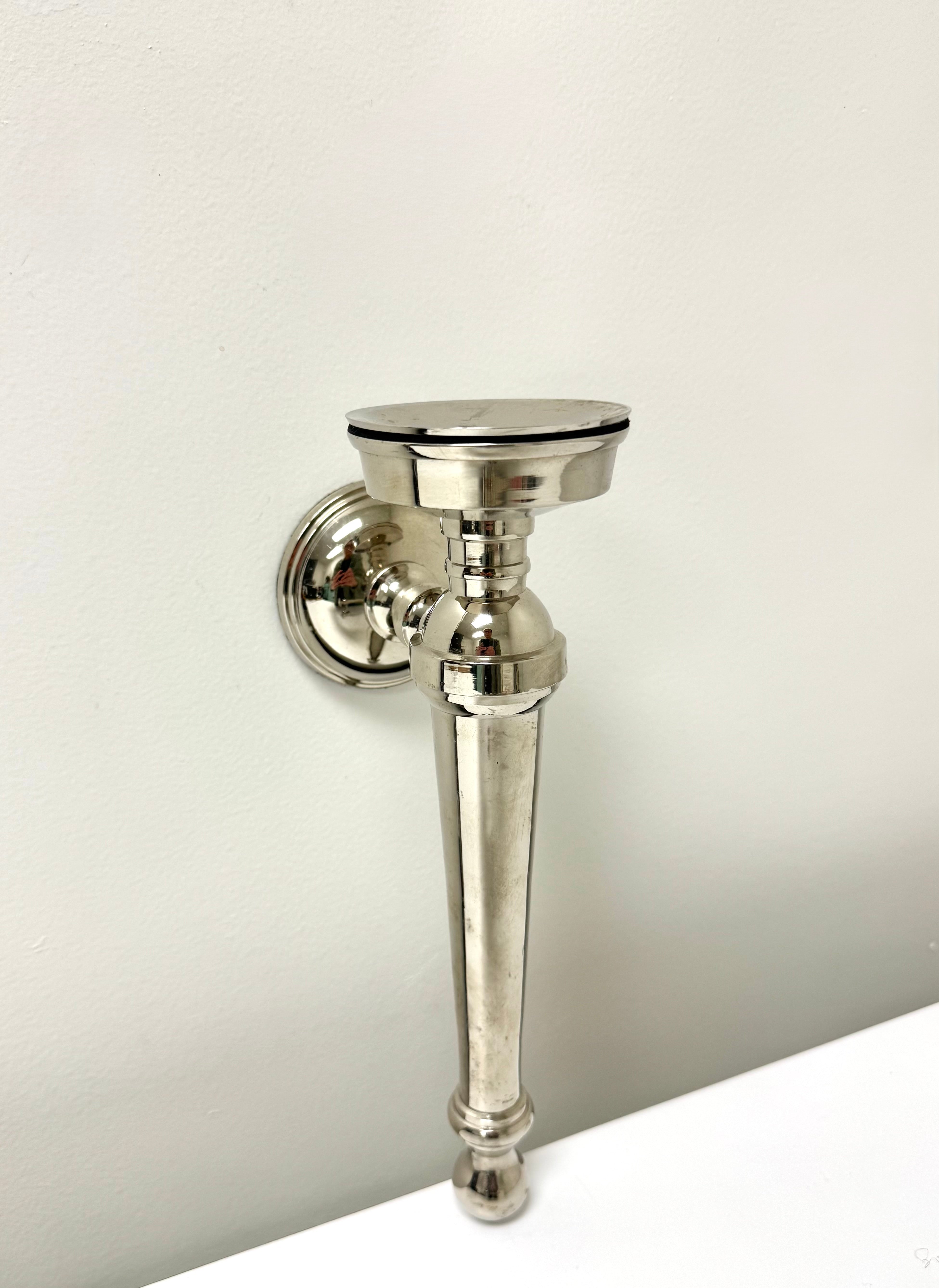 Polished Nickel Wall Candle Sconces Set of 2