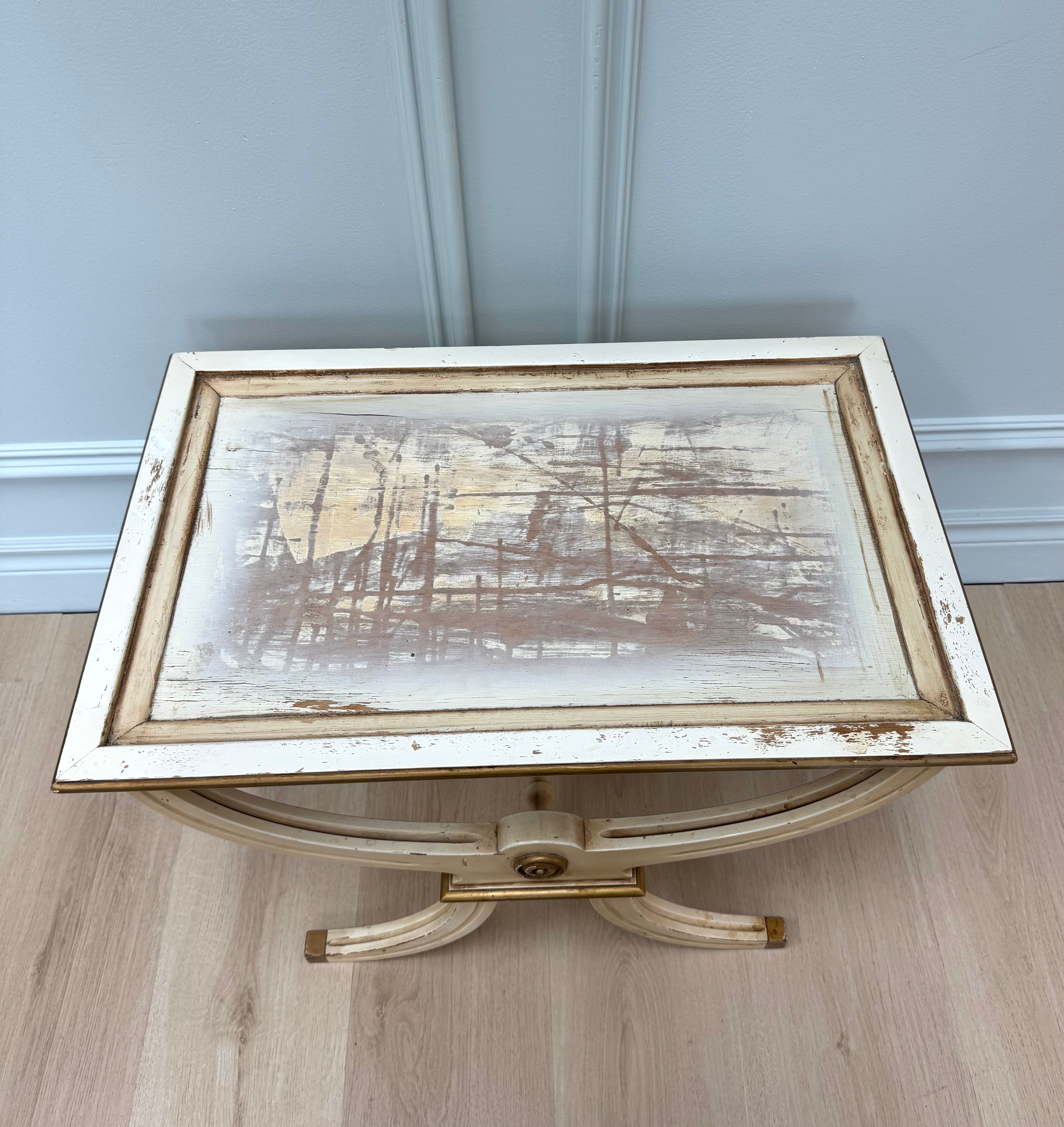 Vintage Regency Distressed Side Table