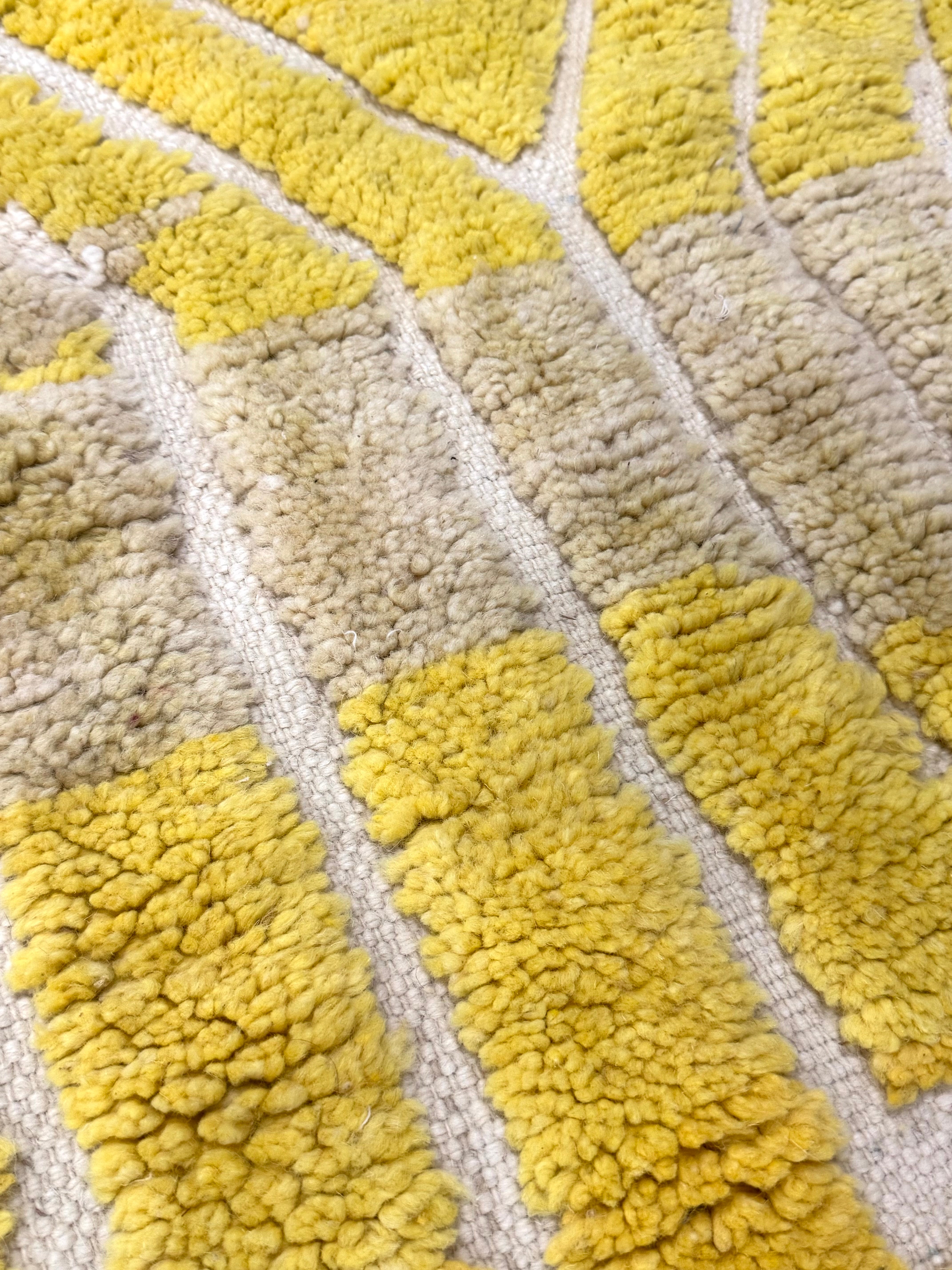 Moroccan Beni Ourain Yellow 39" x 63" Rug