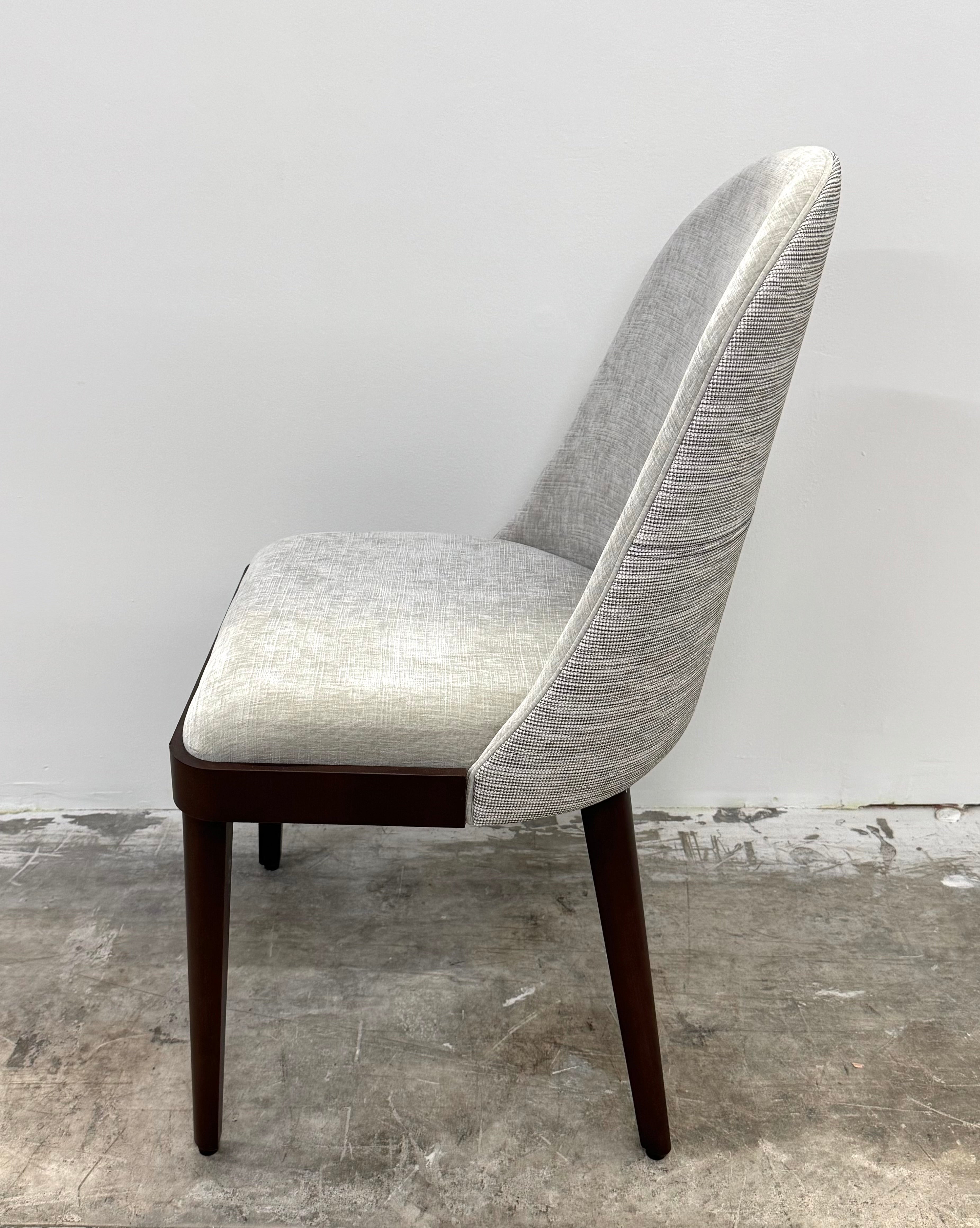 NEW! Light Gray Velvet Chair with Faux Leather Back