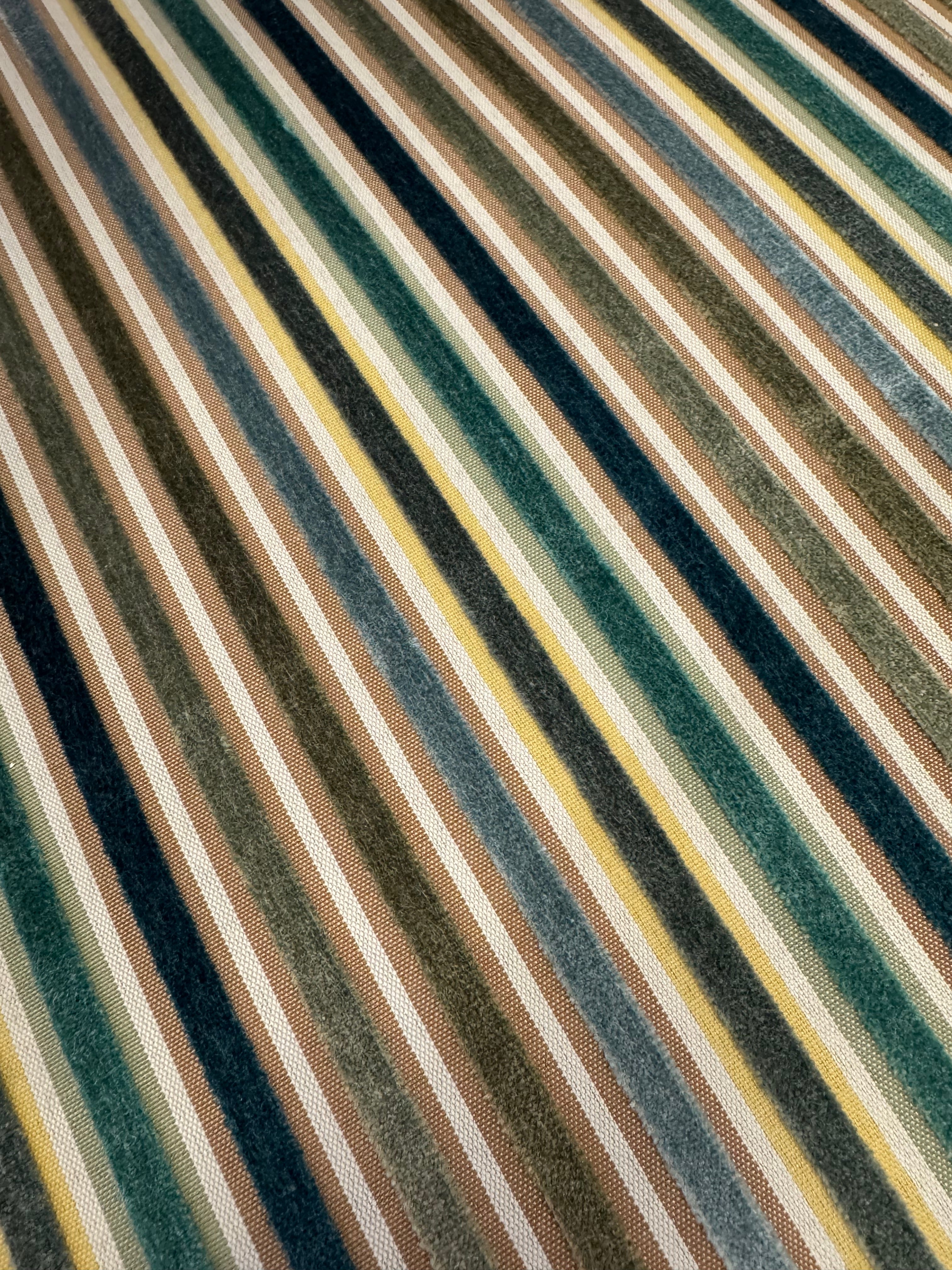 NEW! Striped Velvet MCM-style Chair