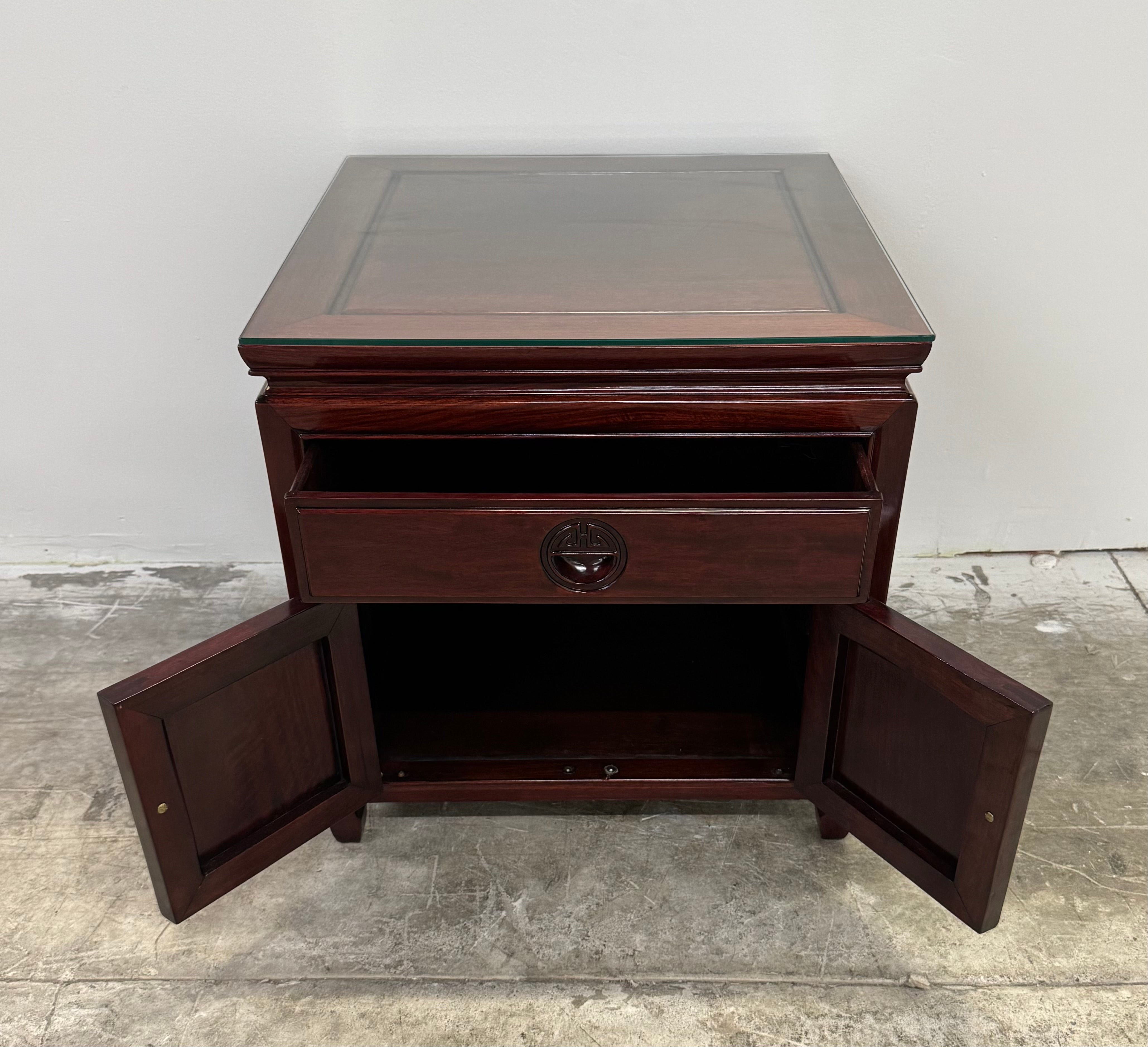 Asian-inspired Rosewood Side Table