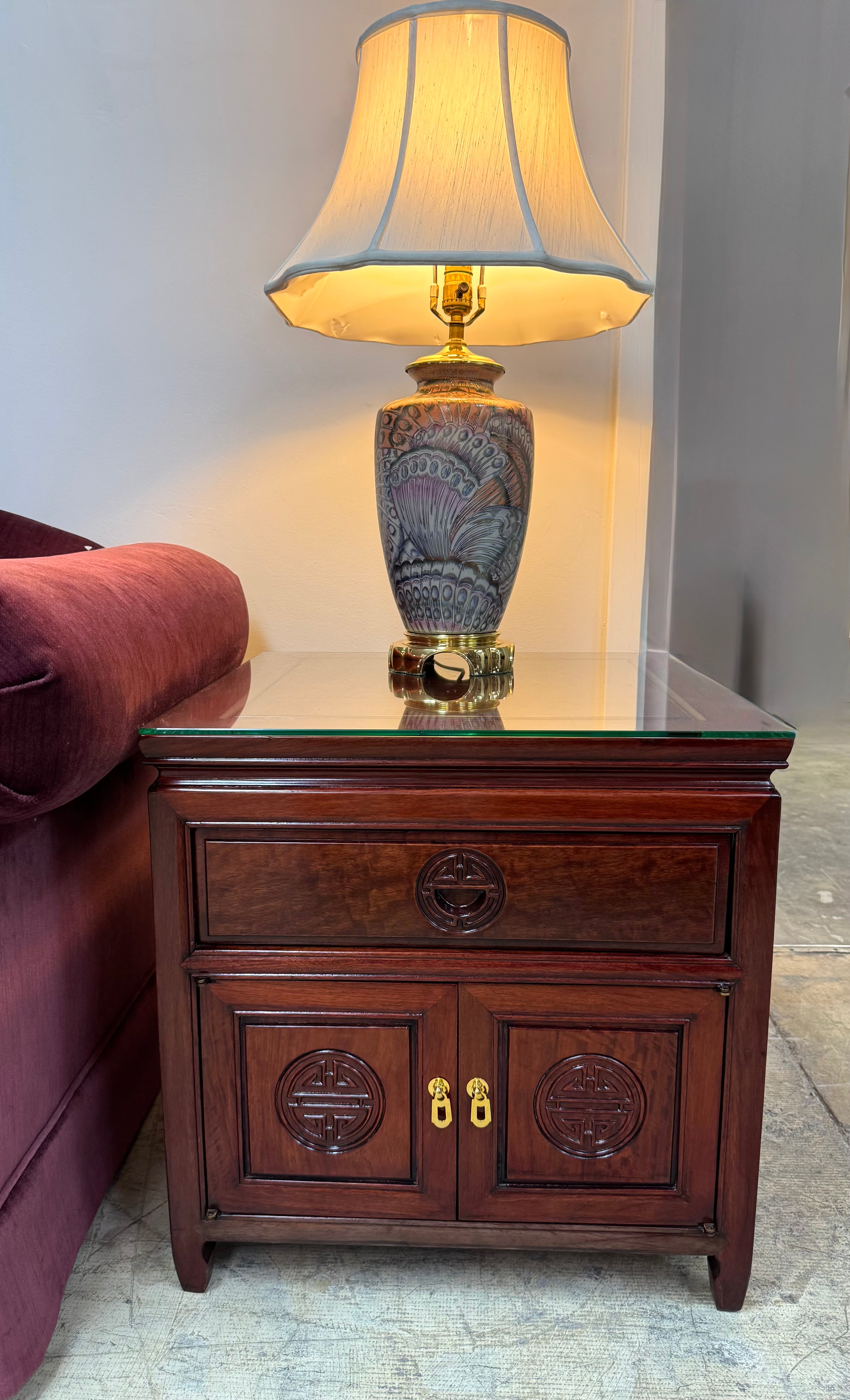 Asian-inspired Rosewood Side Table
