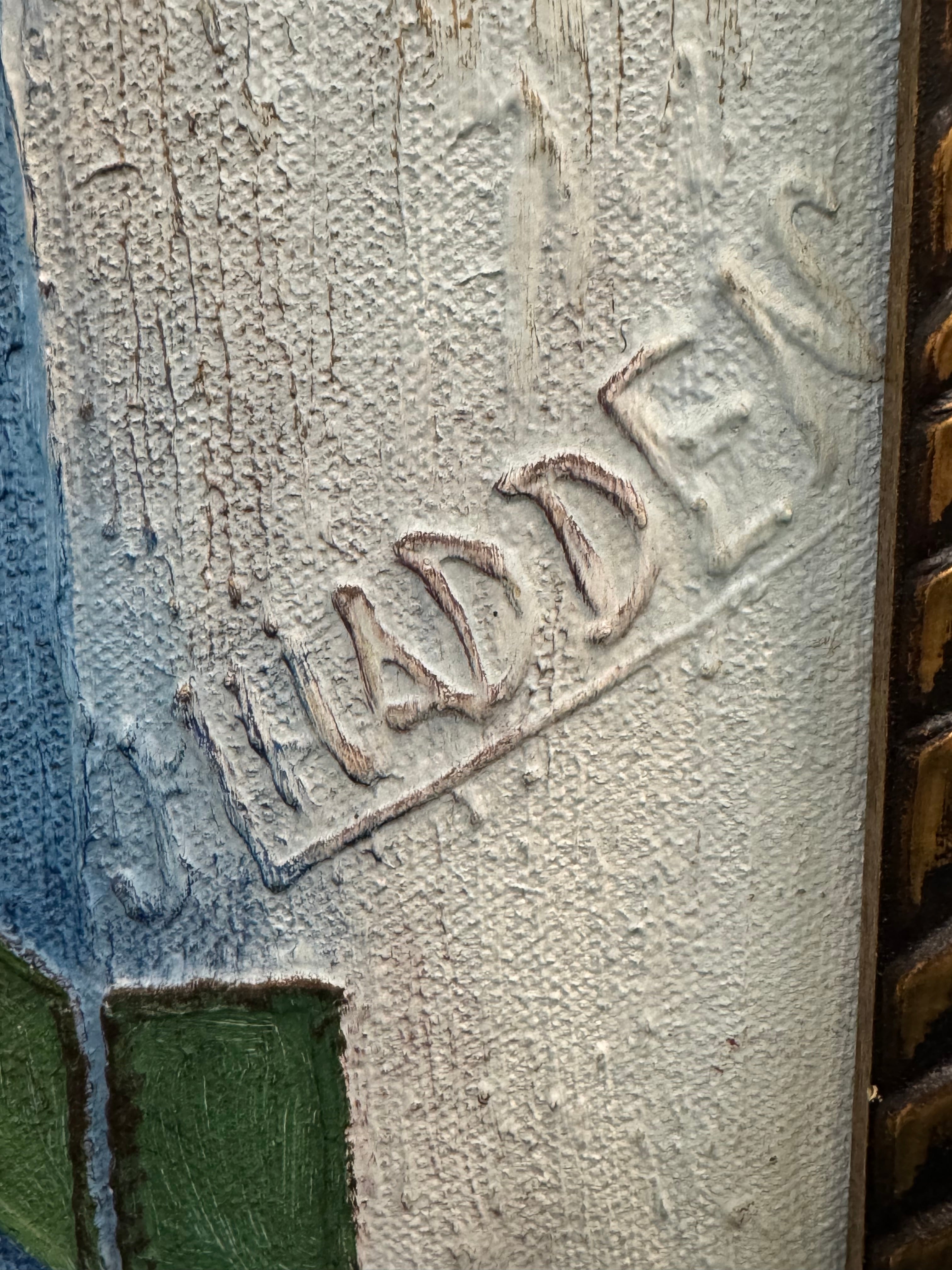 'Green Door in Morocco' Textured Painting