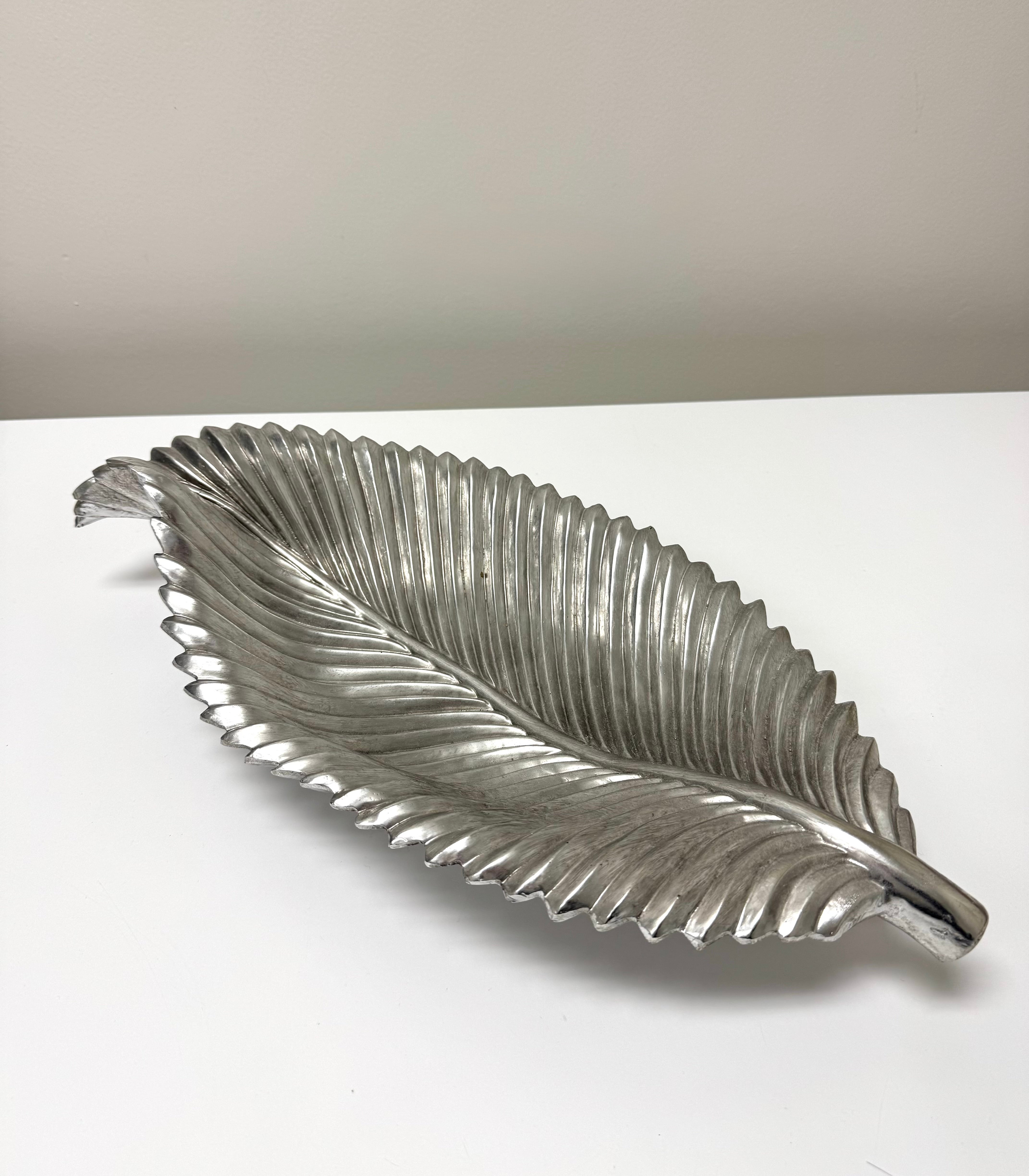Silver Resin Leaf Bowl