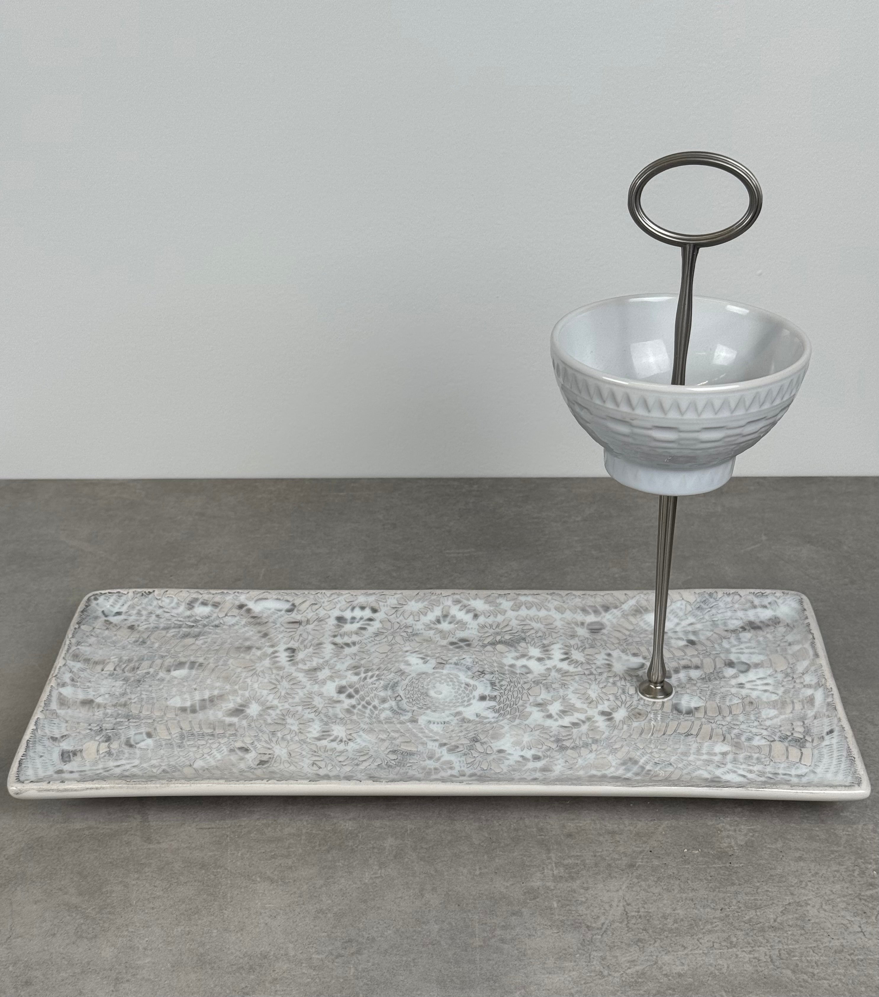 Feather Floral Appetizer Tray