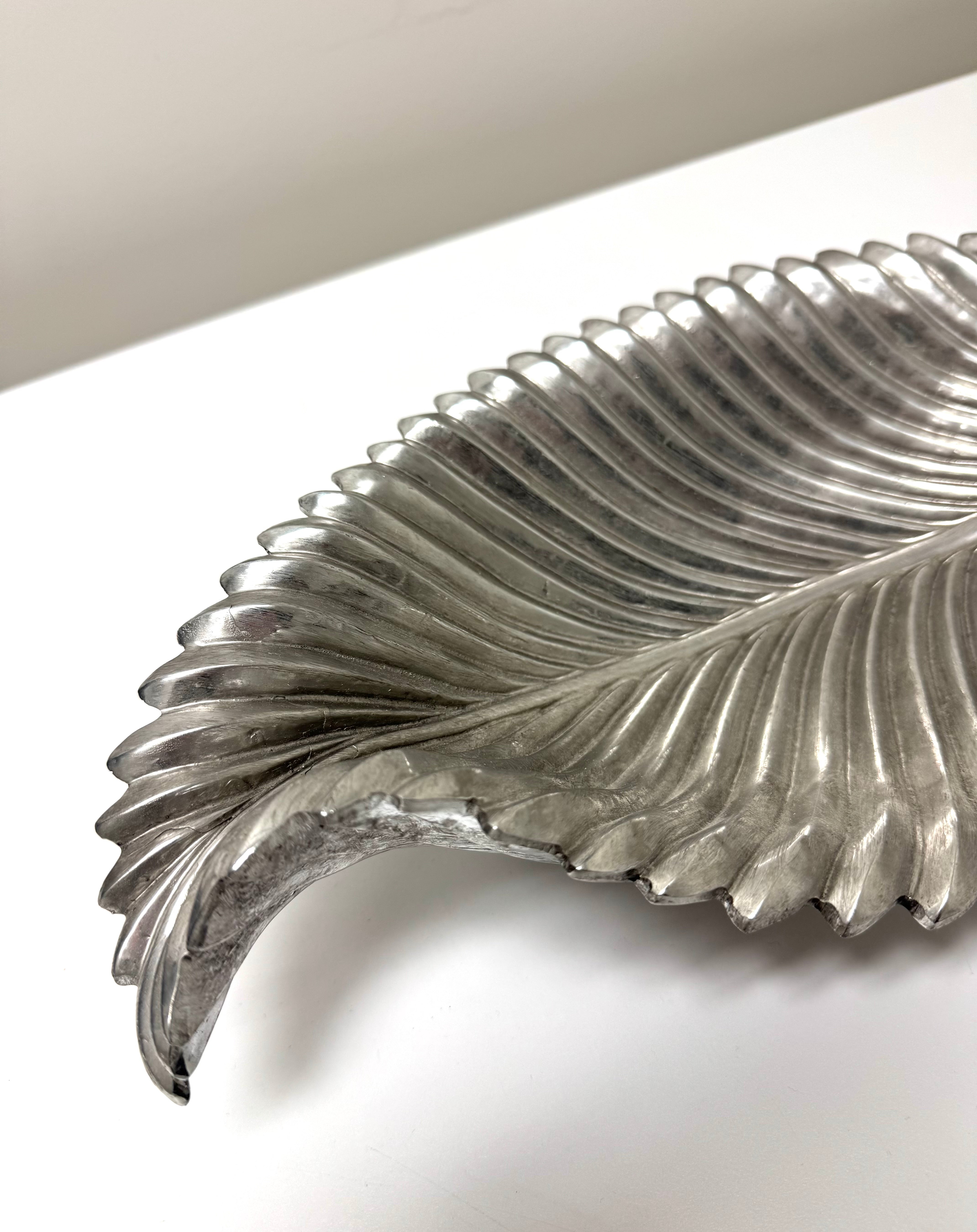 Silver Resin Leaf Bowl